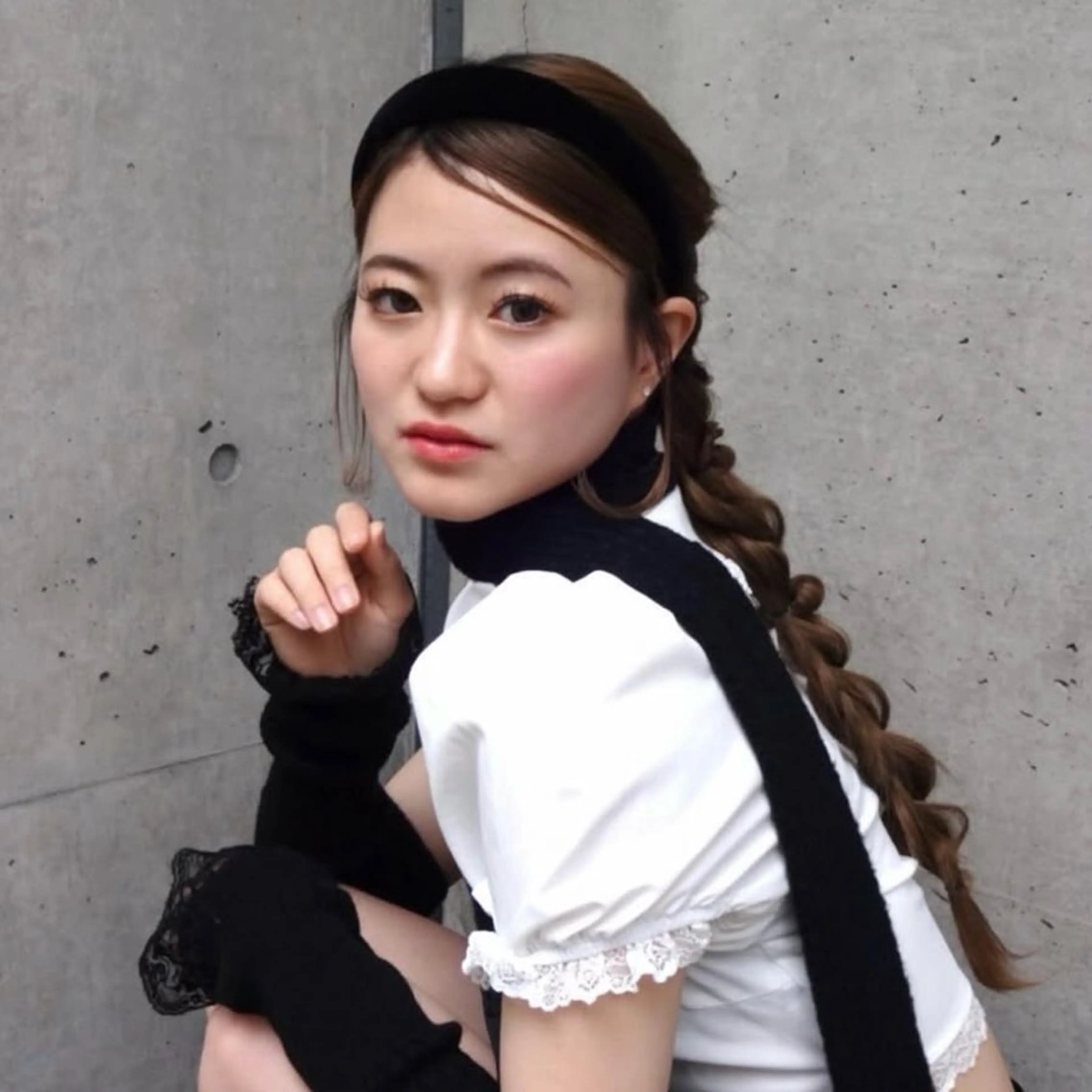 ロング 横嶋 倫のヘアスタイル