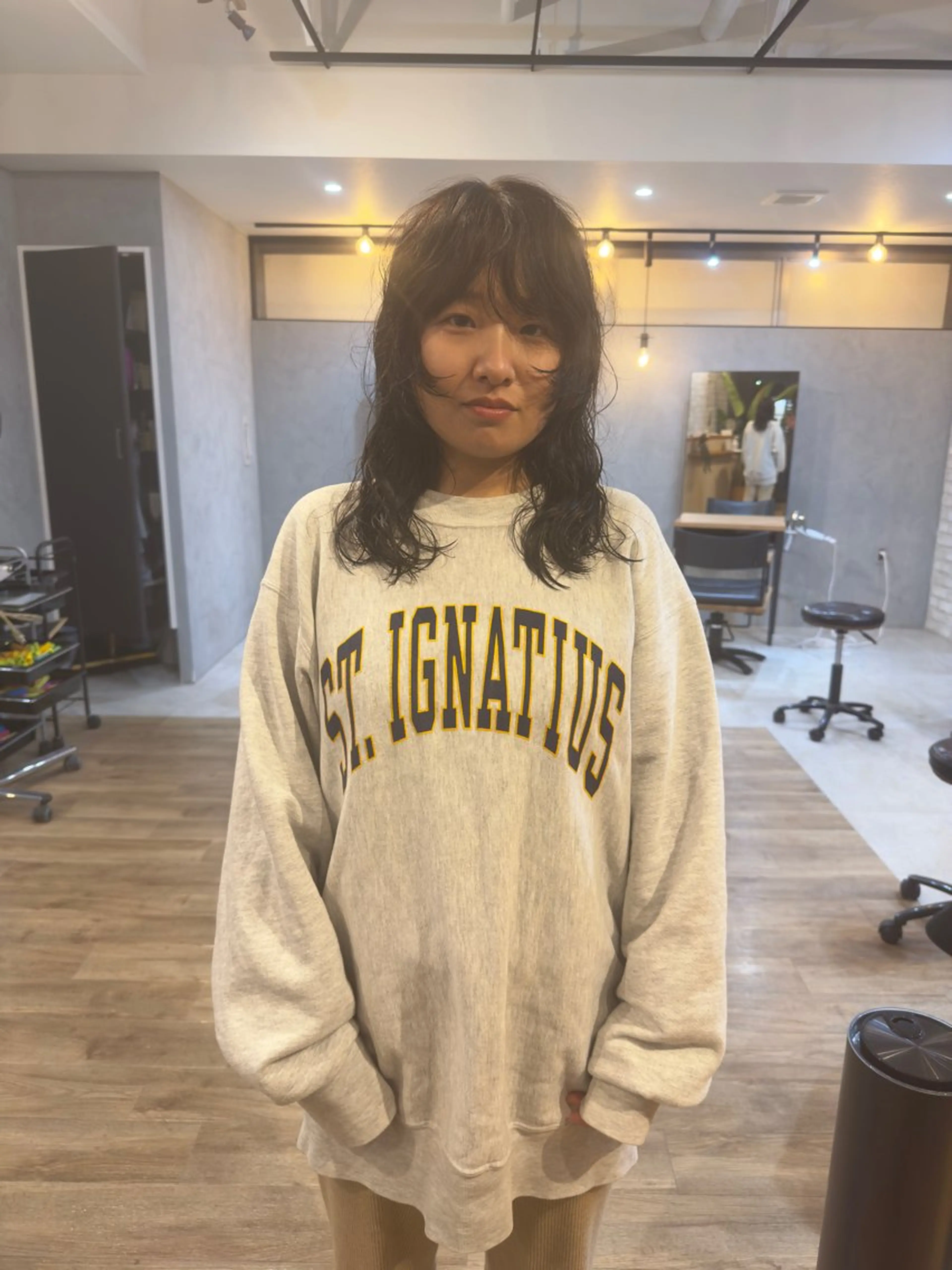 セミロング パーマ カット パーマ トリートメント Basis 田口豪司のヘアスタイル