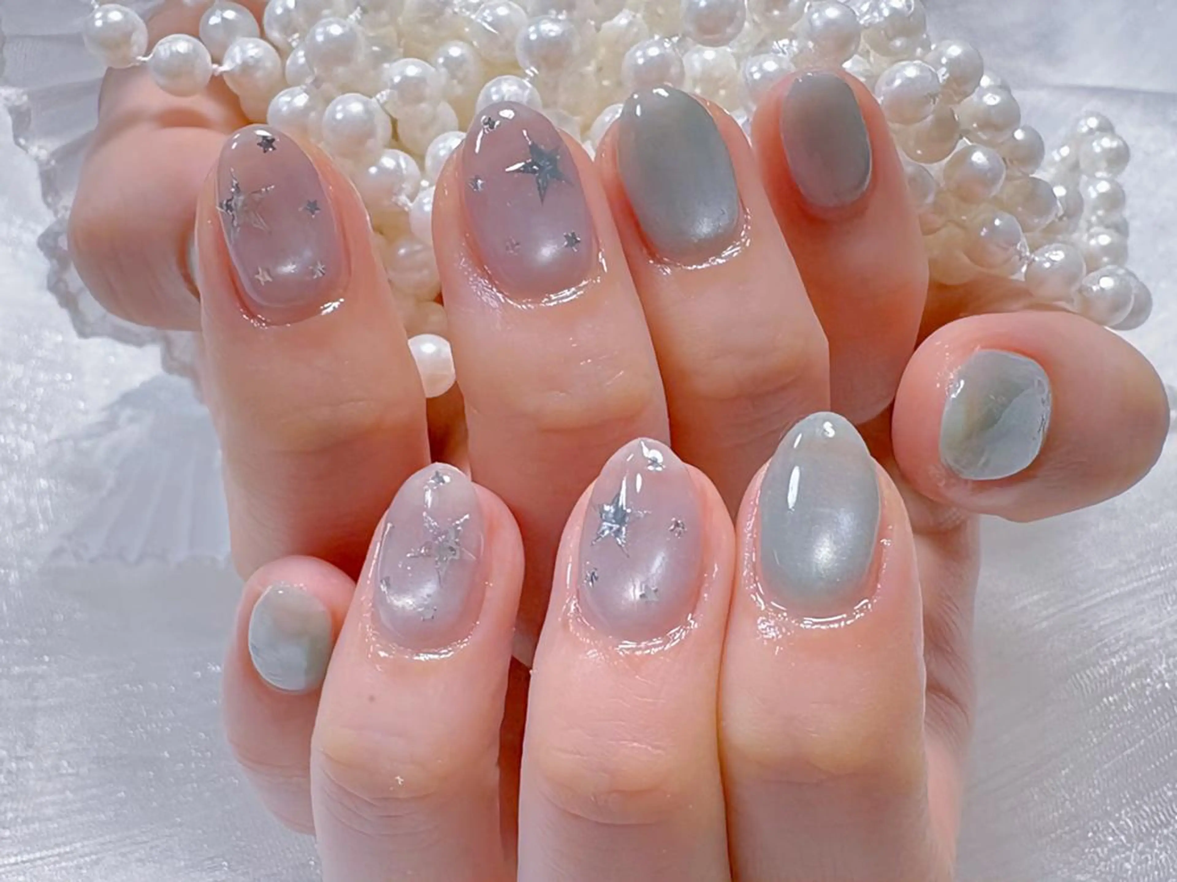 ネイル ハンドネイル 🎀鈴音🎀 ワンホンネイルのネイルデザイン