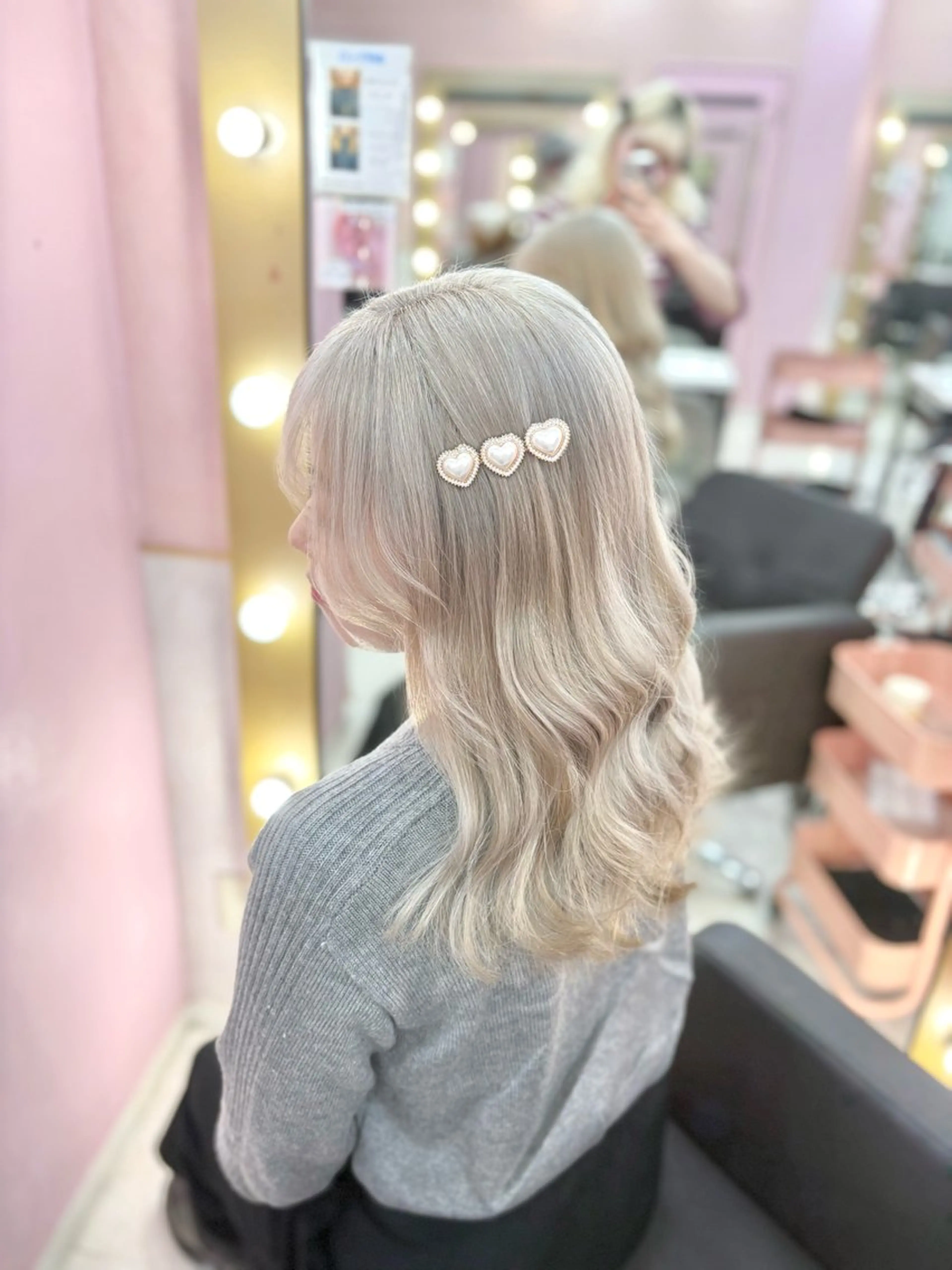 セミロング カラー 甘ふわgirly🎀 ハイトーン🤍Ramのヘアスタイル