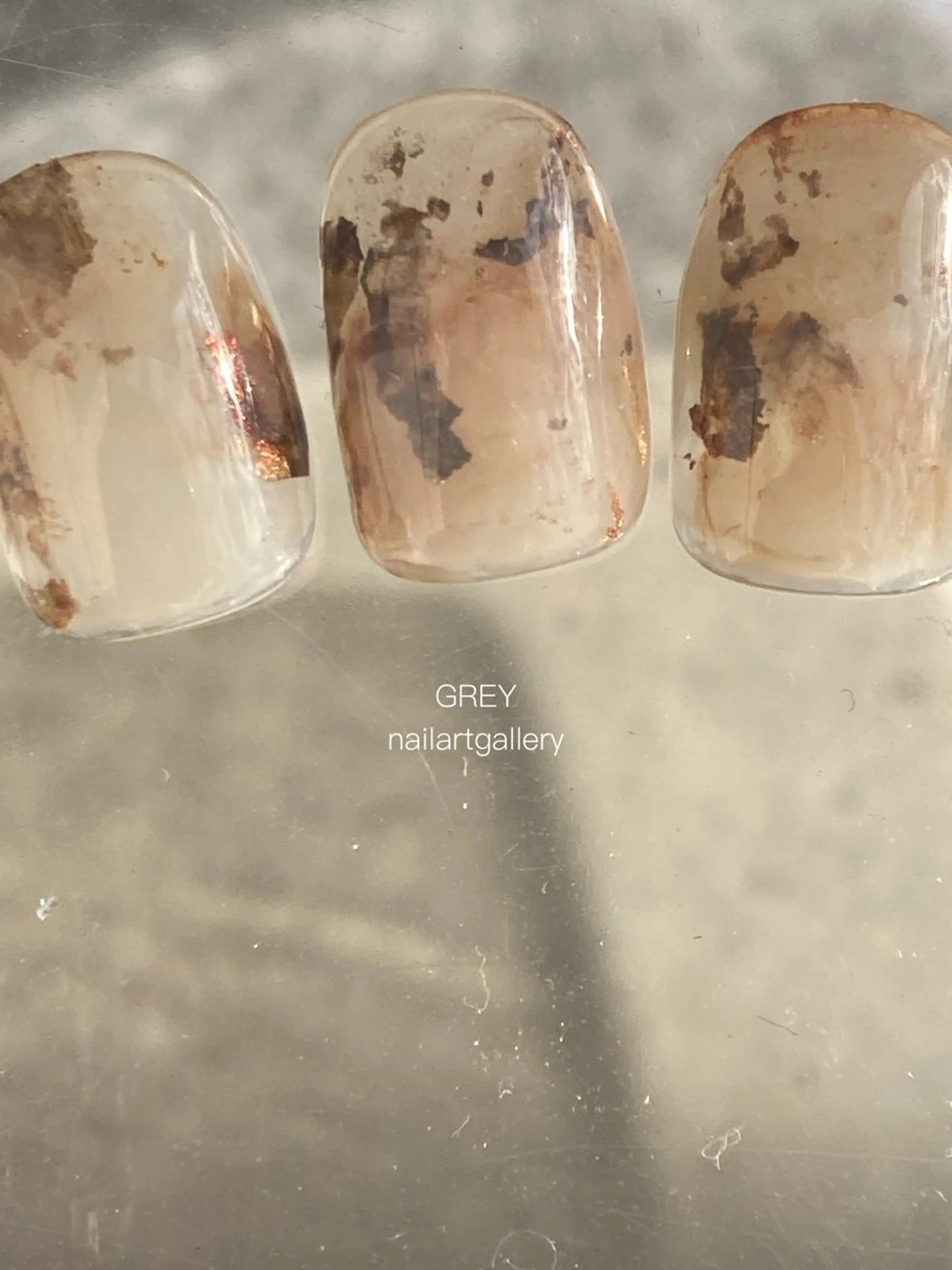 ネイル アートネイル 【GREY】 TAIRAのネイルデザイン