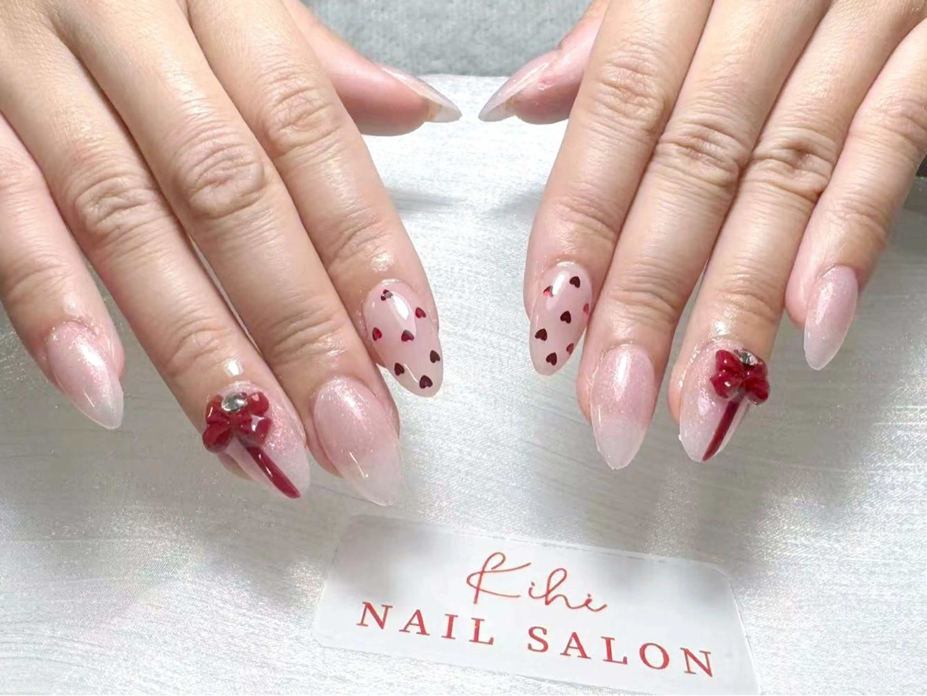 ネイル アートネイル フレンチネイル ジェルネイル グラデーション 韓国ネイル ハンドネイル ハンドケア さくら💮💮 【オフ無料】のネイルデザイン