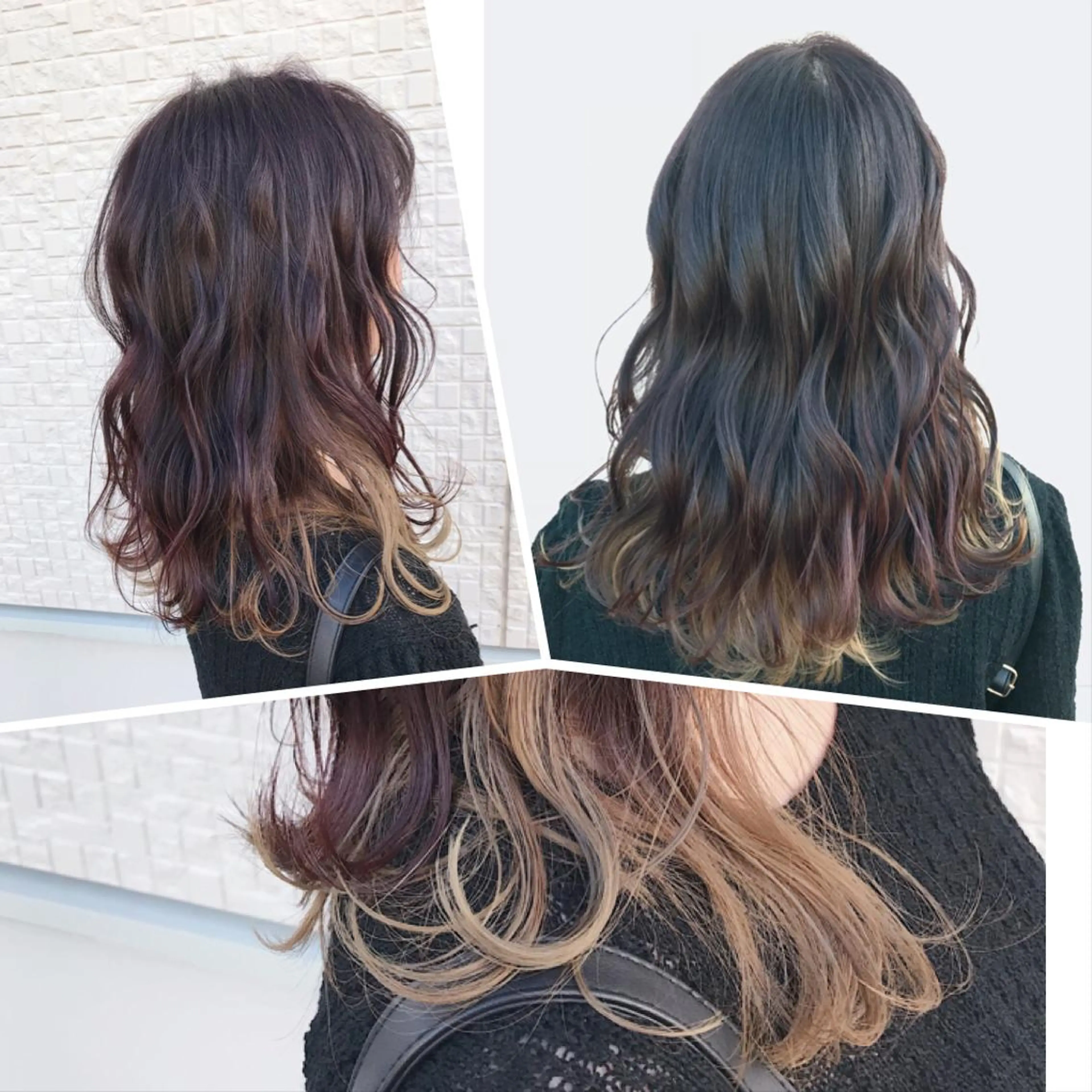 セミロング カラー インナーカラー 藤井 健のヘアスタイル