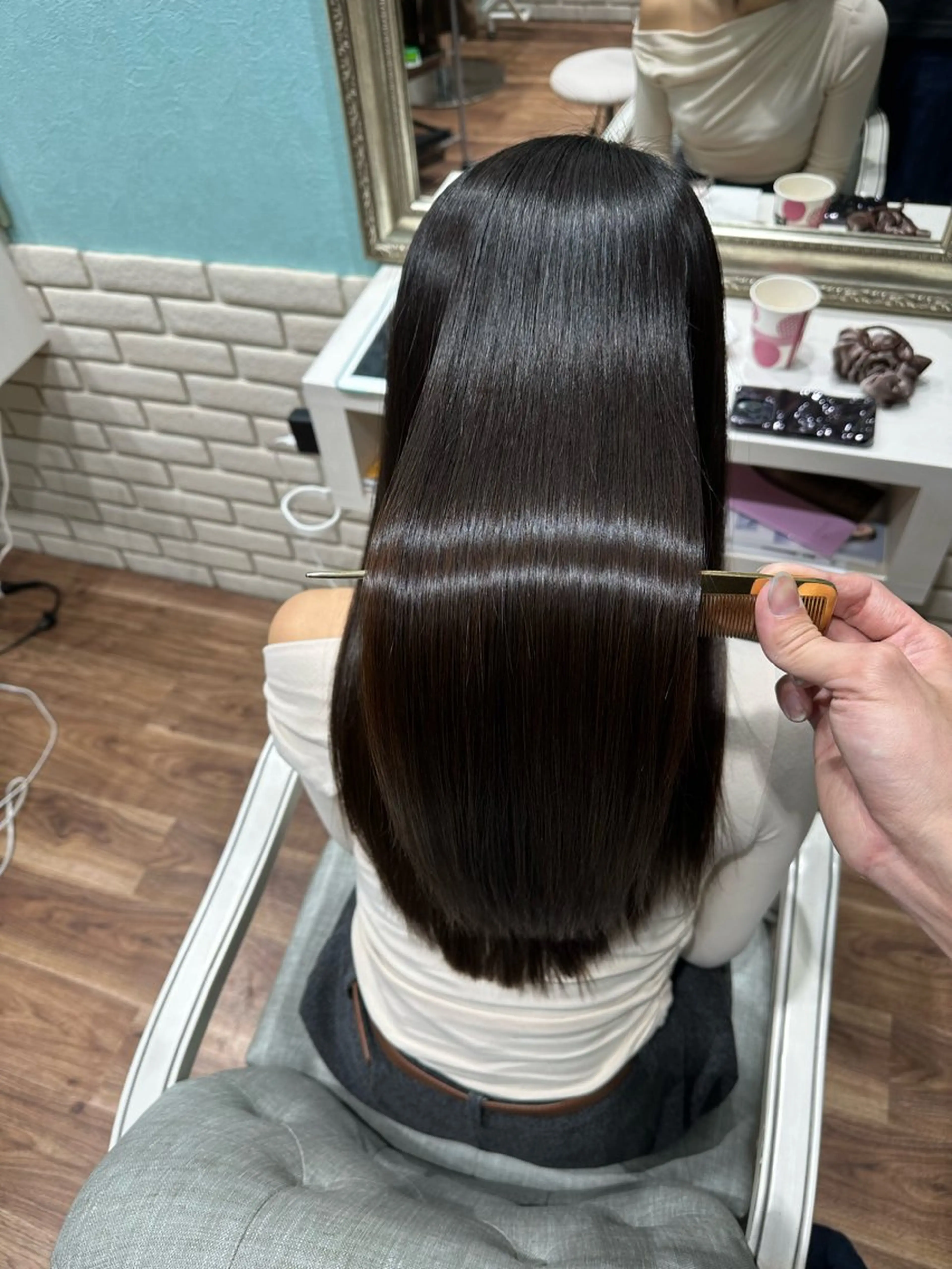 ロング カット 縮毛矯正 トリートメント Re.ly所属・髪質改善/美髪矯正 /高田馬場/Renのヘアスタイル