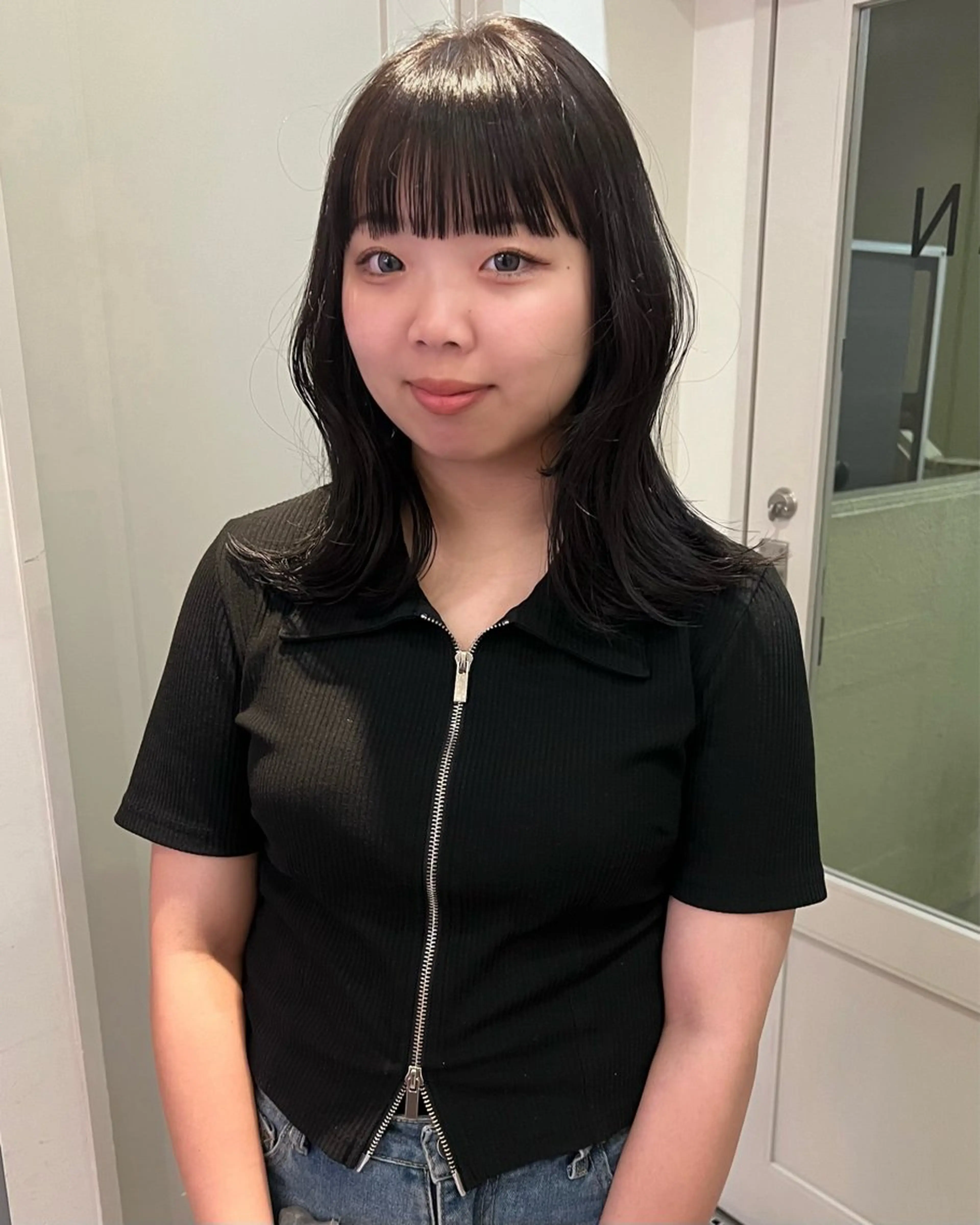 ミディアム カラー カット ヘアカラー トリートメント レイヤーカット/暖色 カラー/mao🎀のヘアスタイル