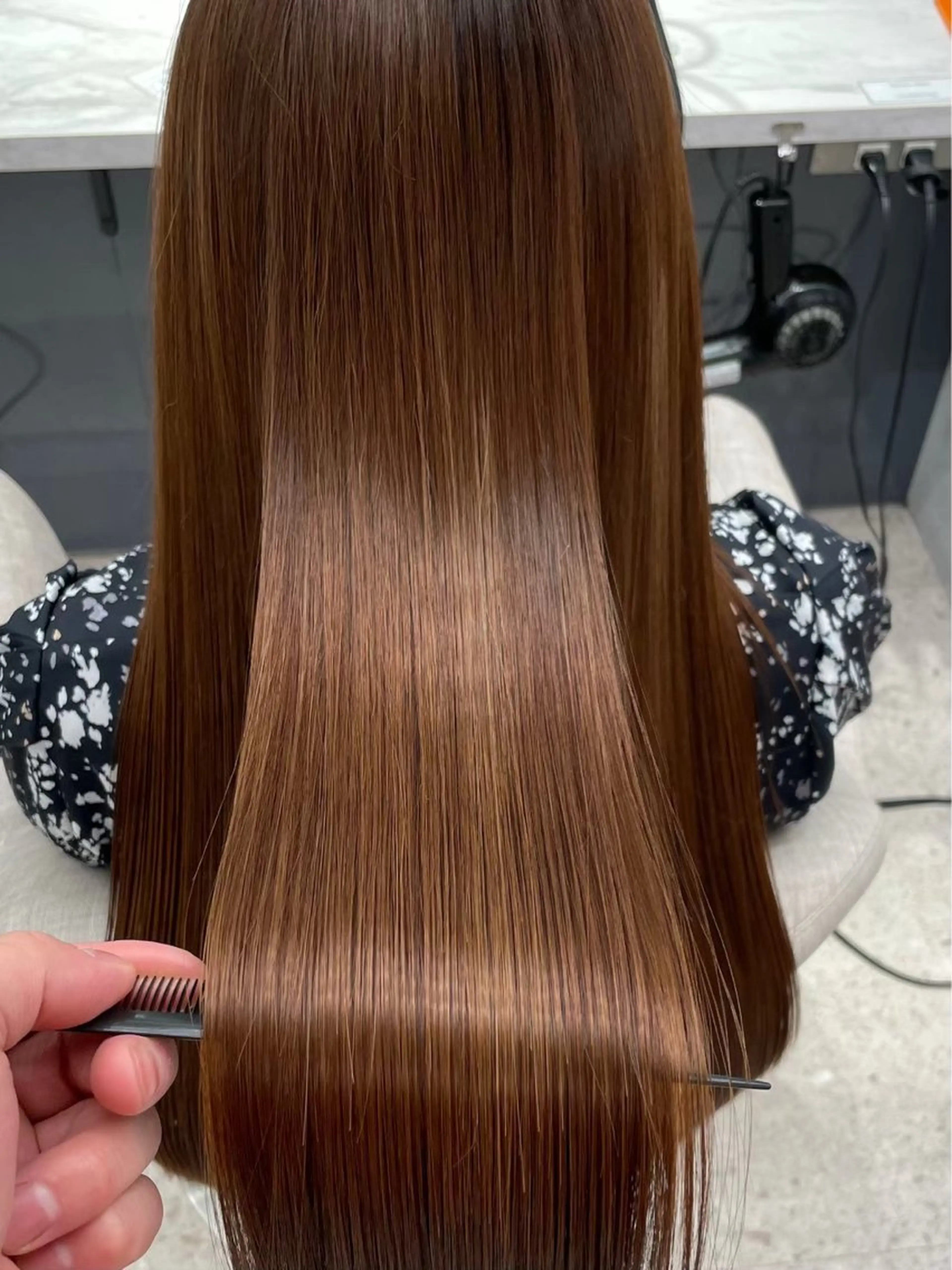 ロング カット 縮毛矯正 トリートメント りきと🦋河原町 縮毛矯正/艶カラーのヘアスタイル