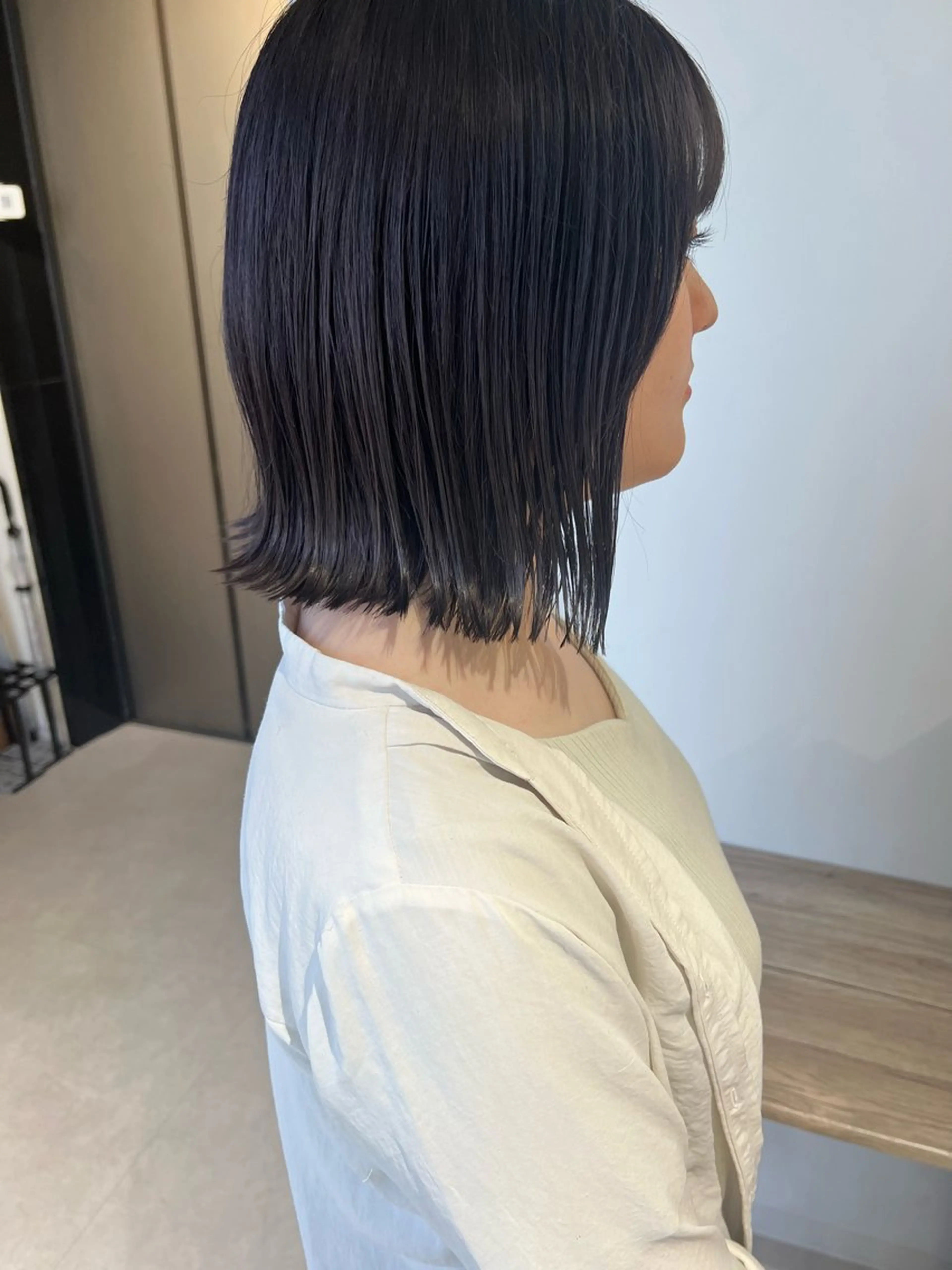 ショート カラー 黒髪 ブルーカラー ブルーブラック 髪質改善 🧡YUU💚艶抜群 カラー✨/905号室のヘアスタイル