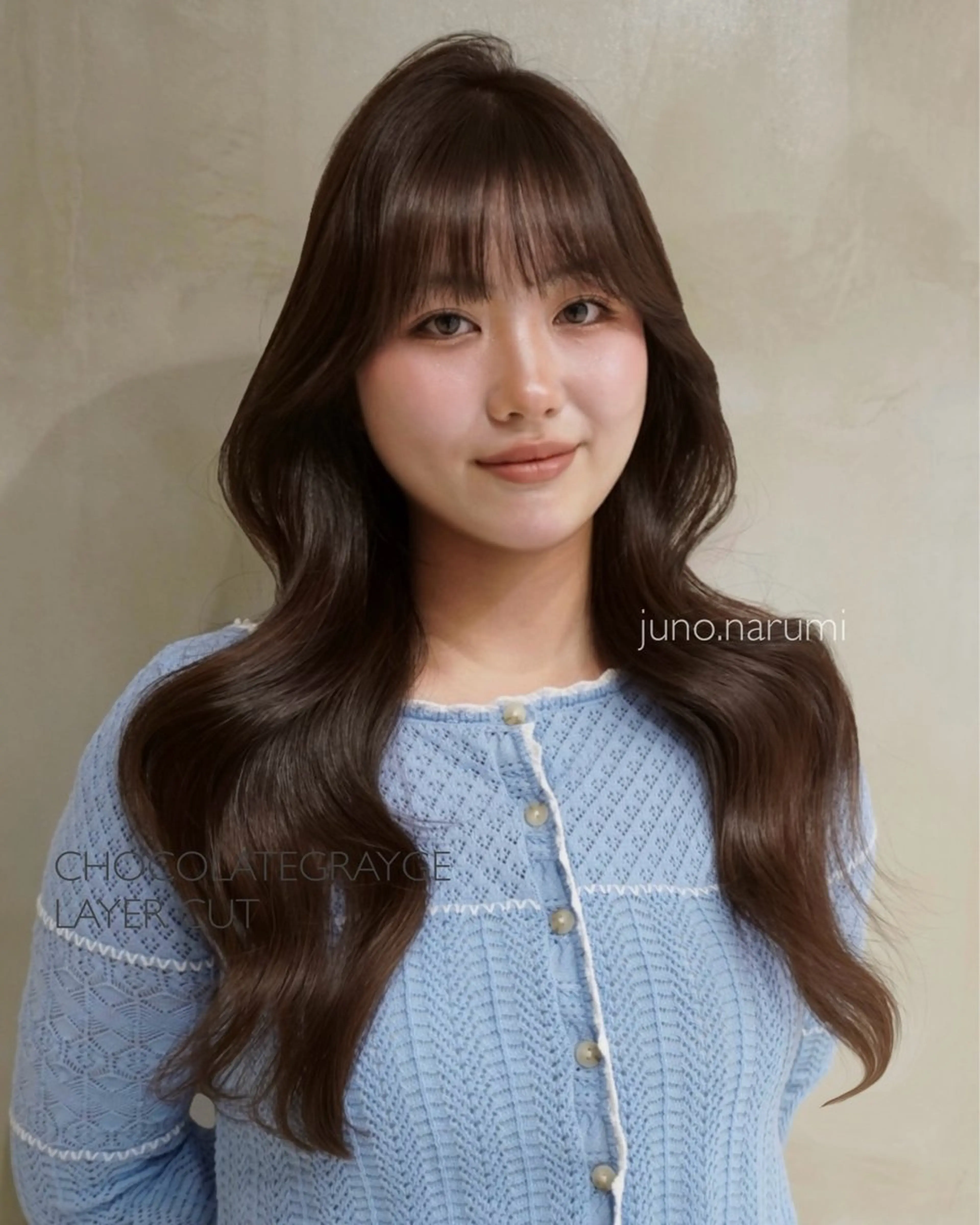 【🇰🇷韓国レイヤーカット🇰🇷】➕艶ケアカラー➕内部補修超音波3stepトリートメントの写真