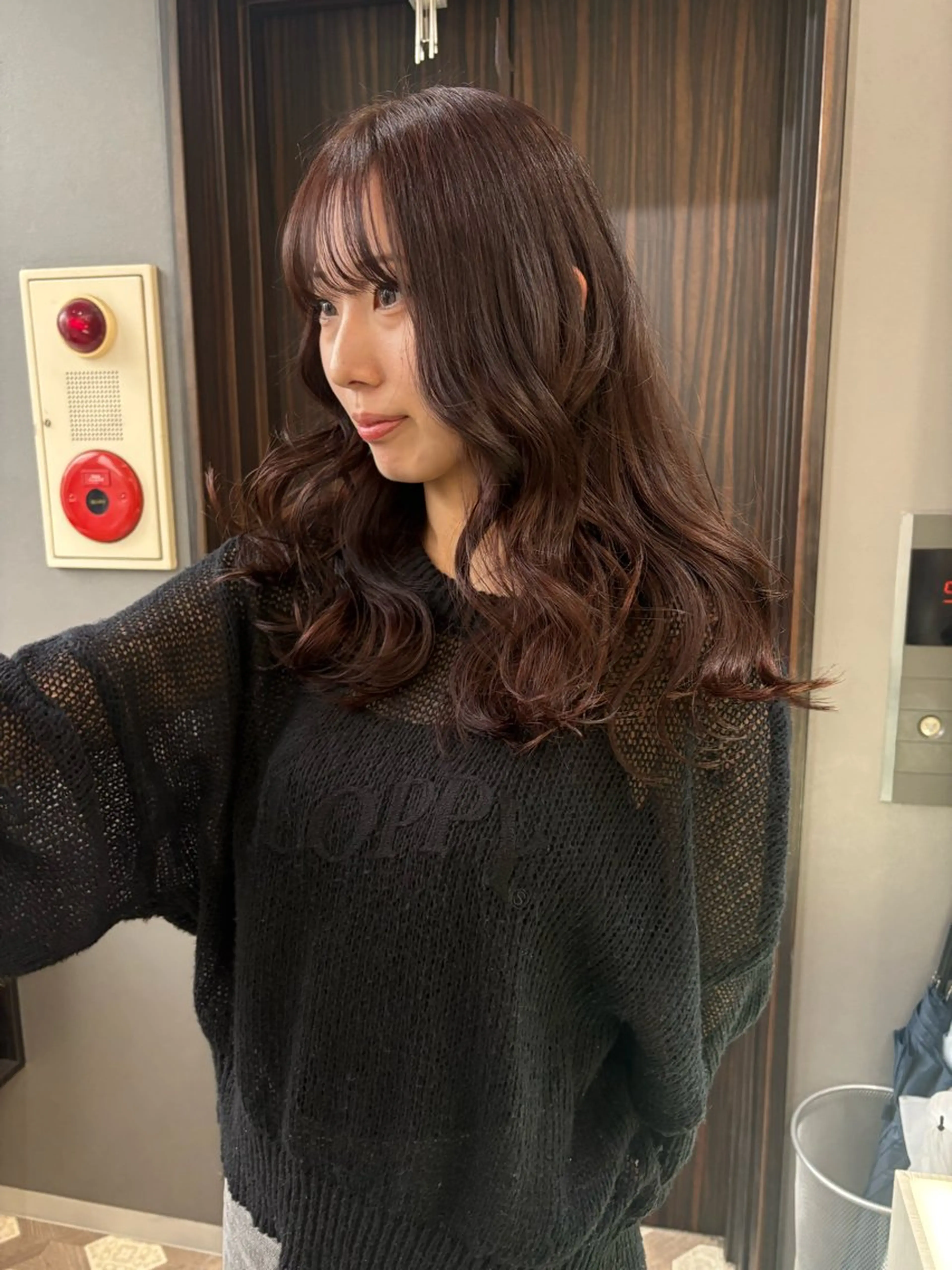 ロング カラー カット ヘアカラー トリートメント ユイ☆レイヤーカット ヘアセット/ブリーチのヘアスタイル