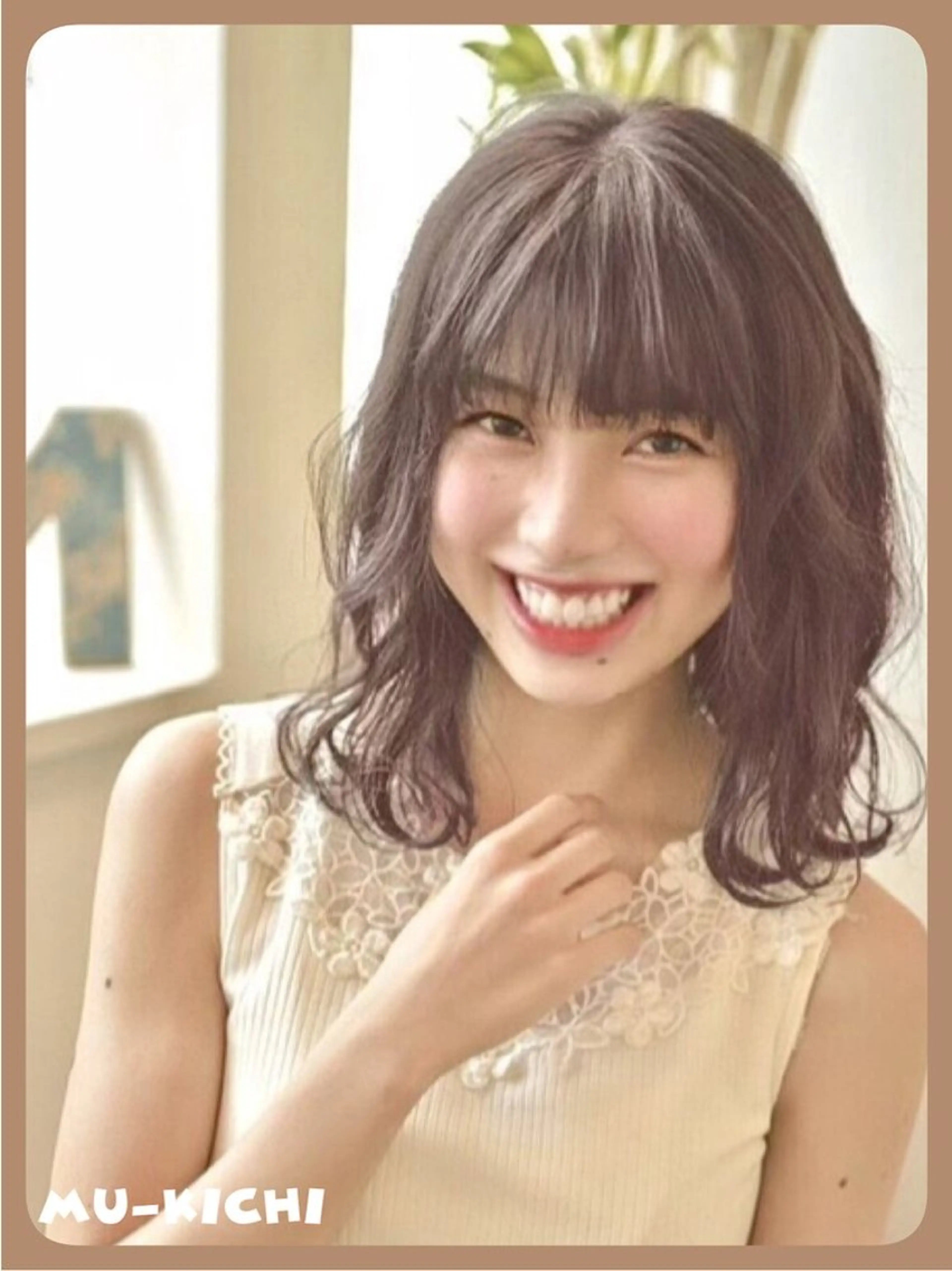 ミディアム パーマ 白石枝梨🌈 mu-kichi🌈のヘアスタイル