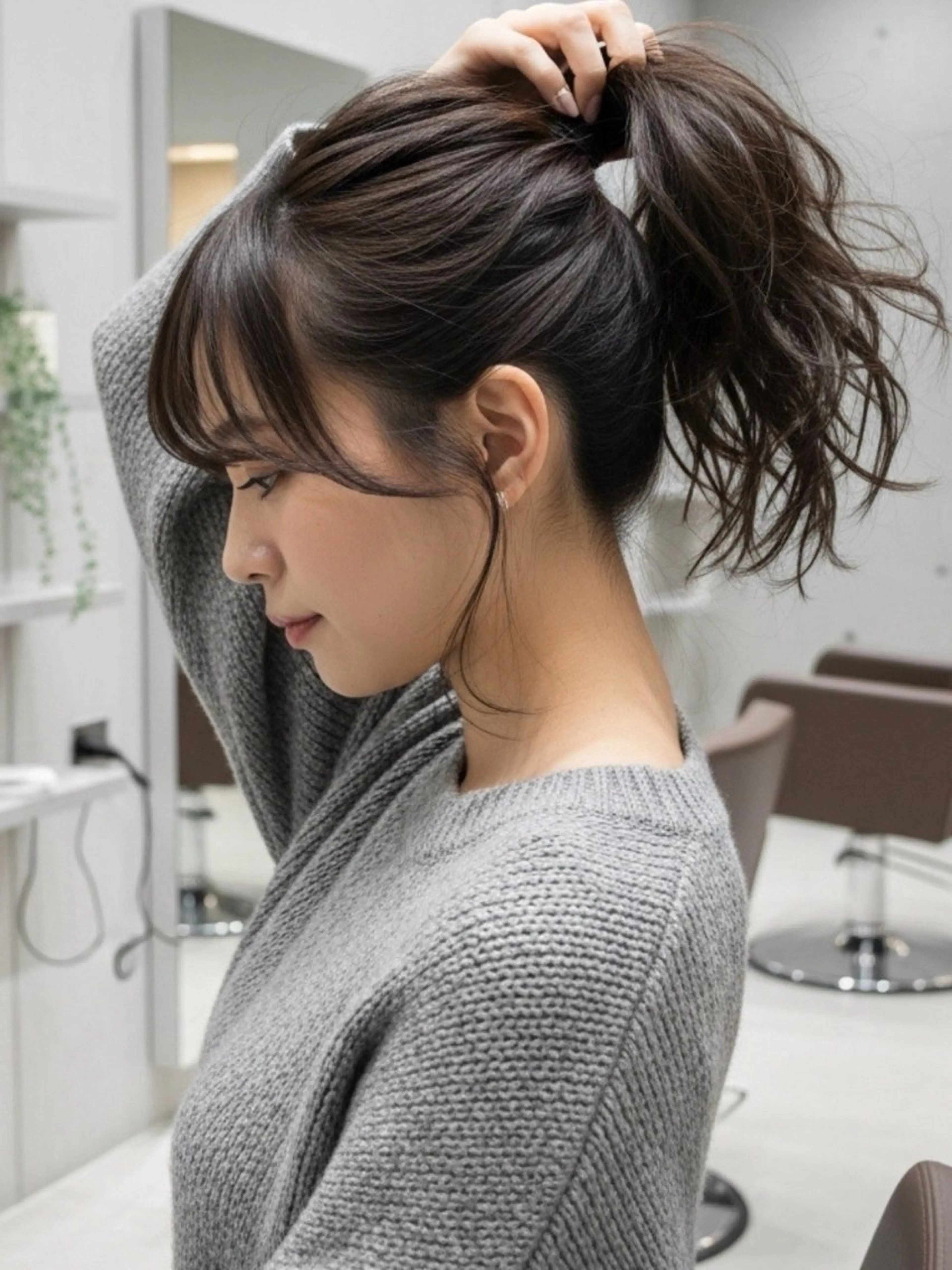 【小顔カット🫧】前髪カット(顔まわりOK✨)➕ケアカラーの写真