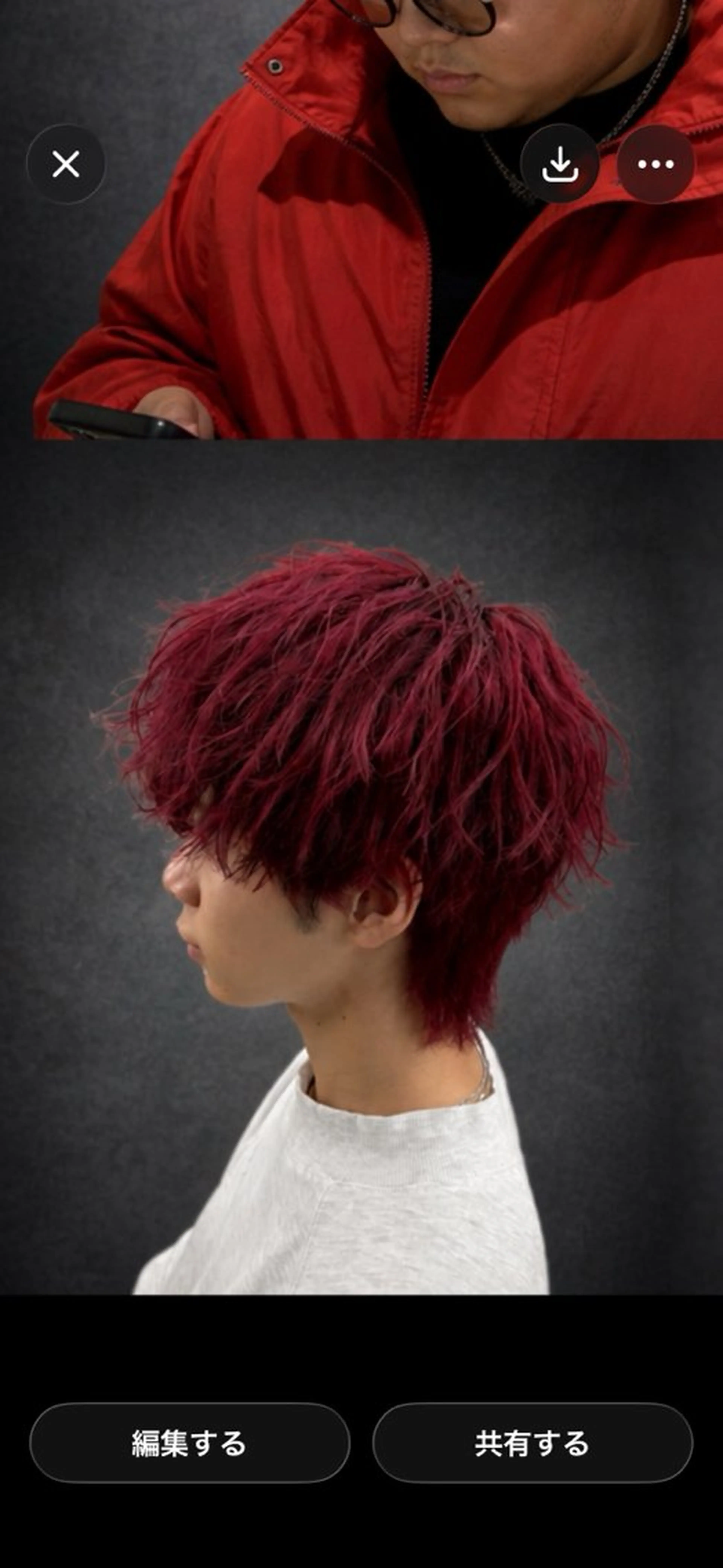 カラー ヘアカラー トリートメント スパイキー/ロン毛/ フェザー/トムのヘアスタイル