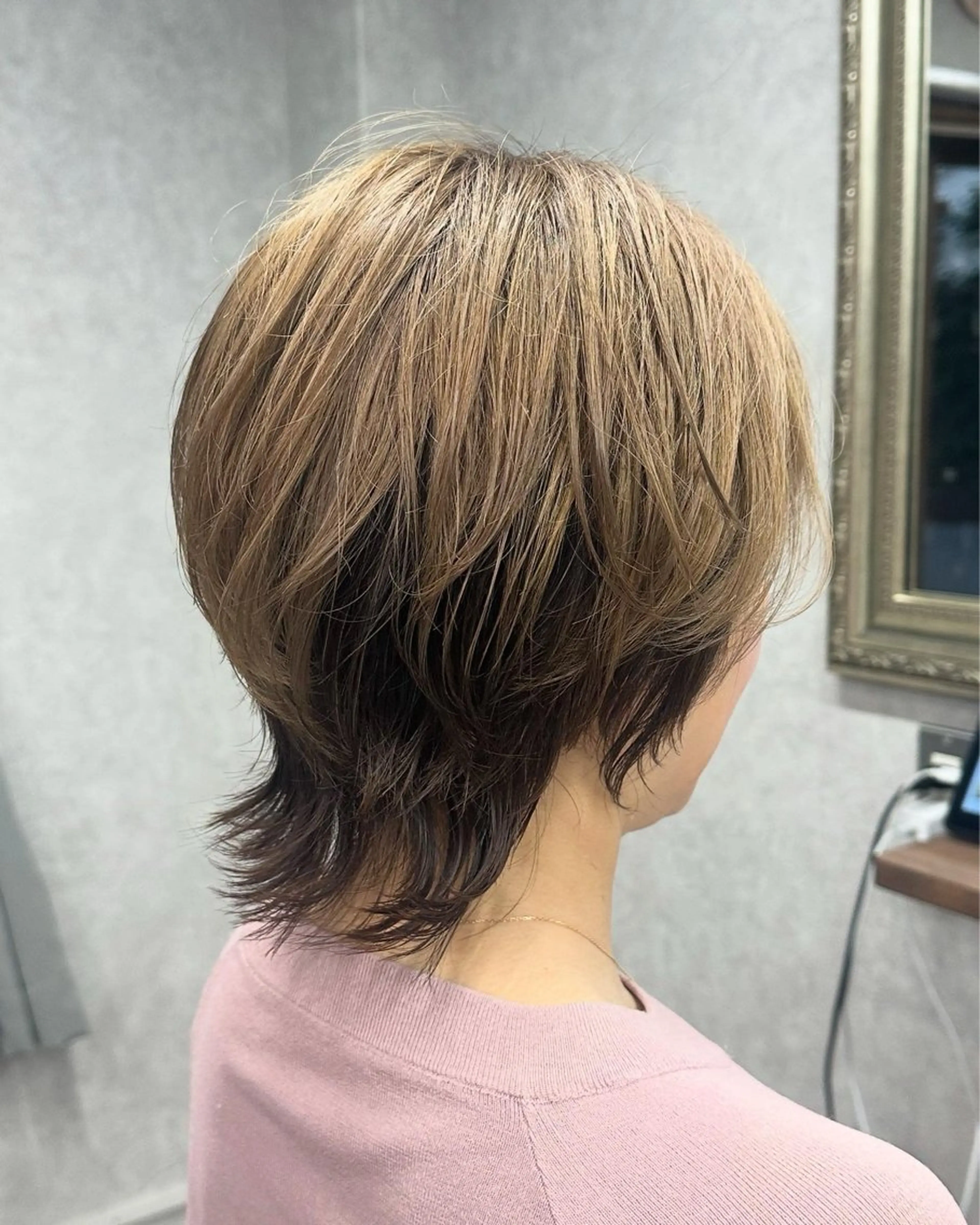 ミディアム カラー カット ヘアカラー トリートメント Lien 深井店のヘアスタイル