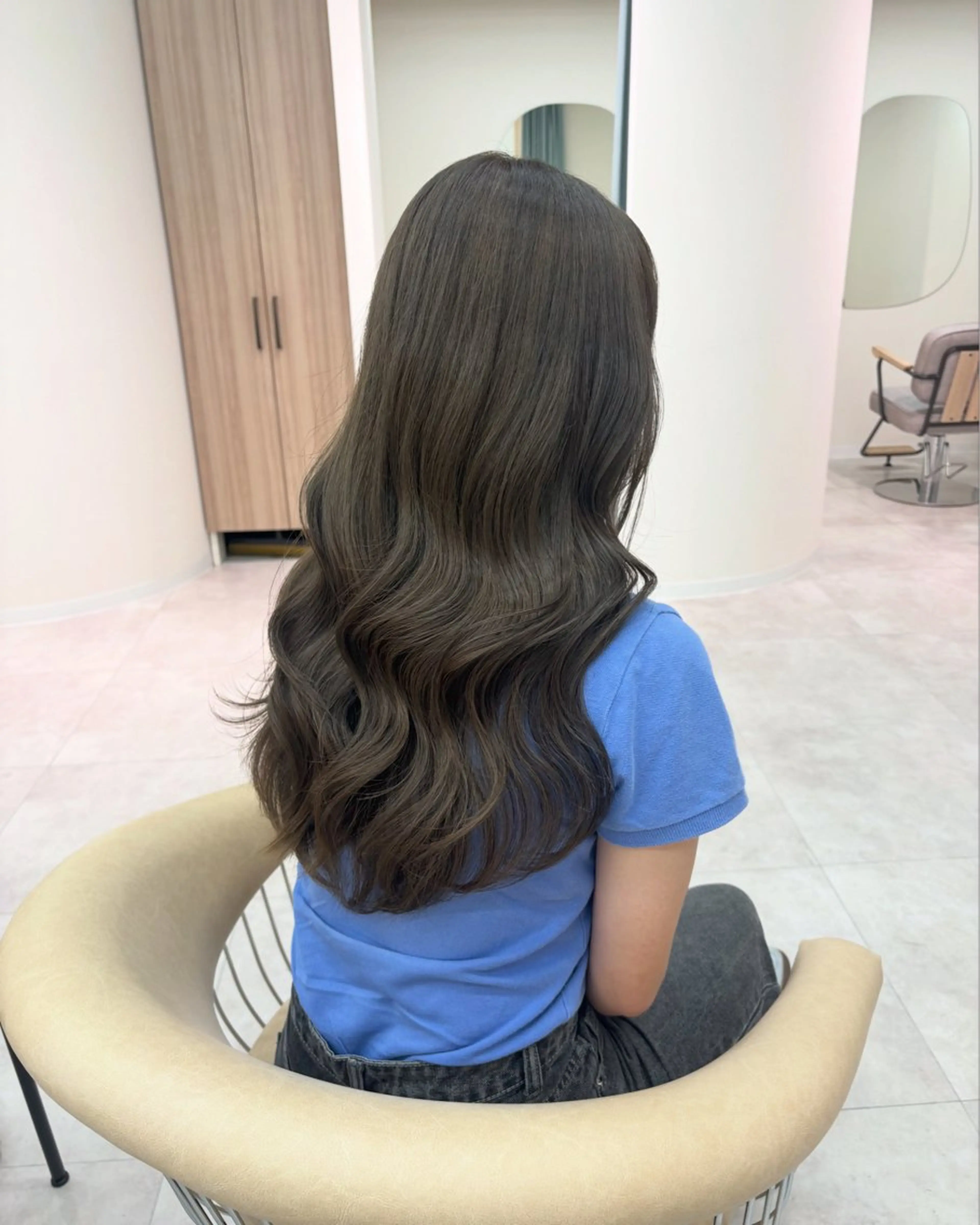 ロング カラー カット ヘアカラー 広島/ヘアセット /ベージュ/わかなのヘアスタイル