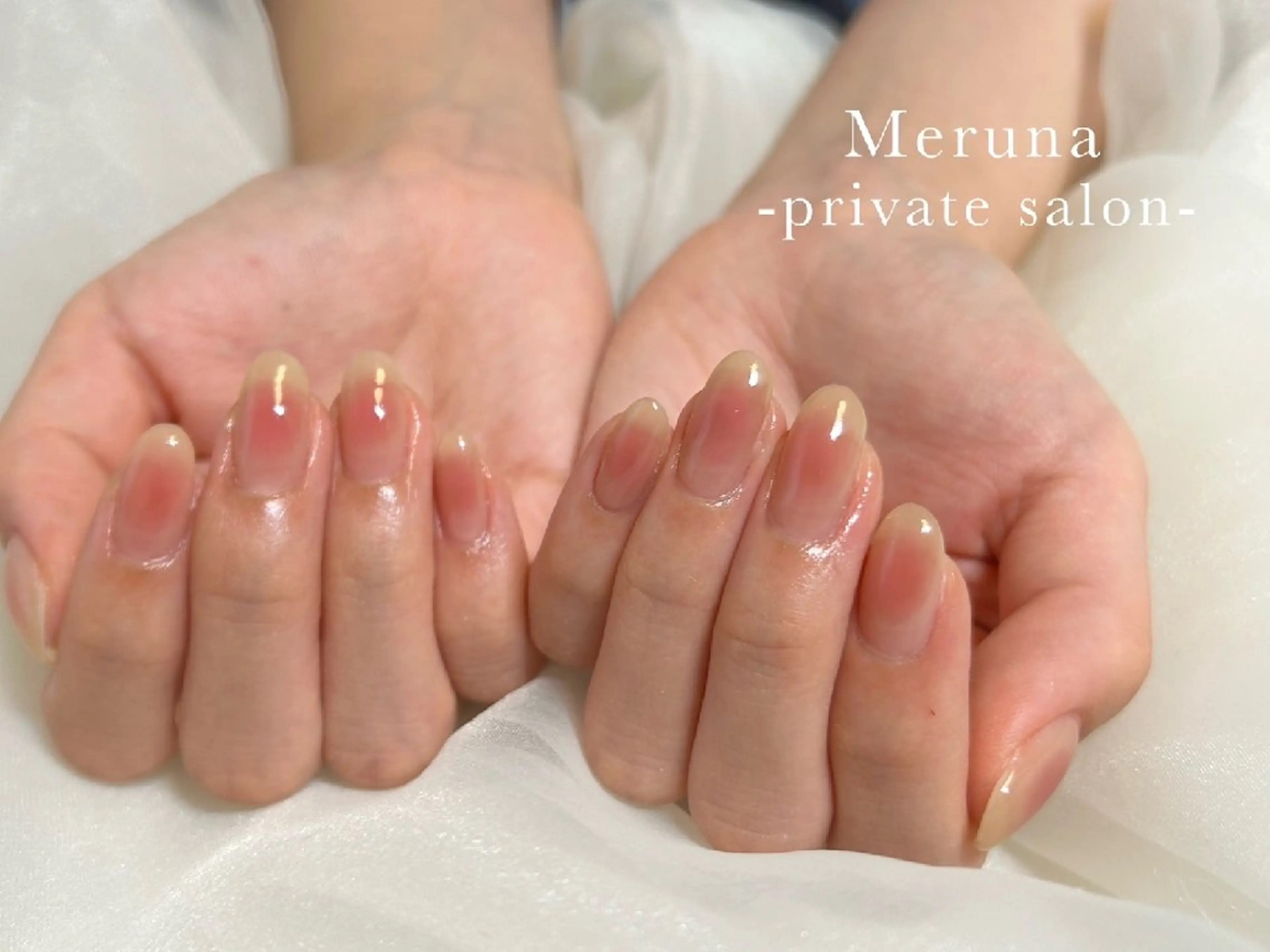 ネイル チークネイル オフィスネイル ハンドネイル Meruna .ﾒﾙｰﾅ.のネイルデザイン