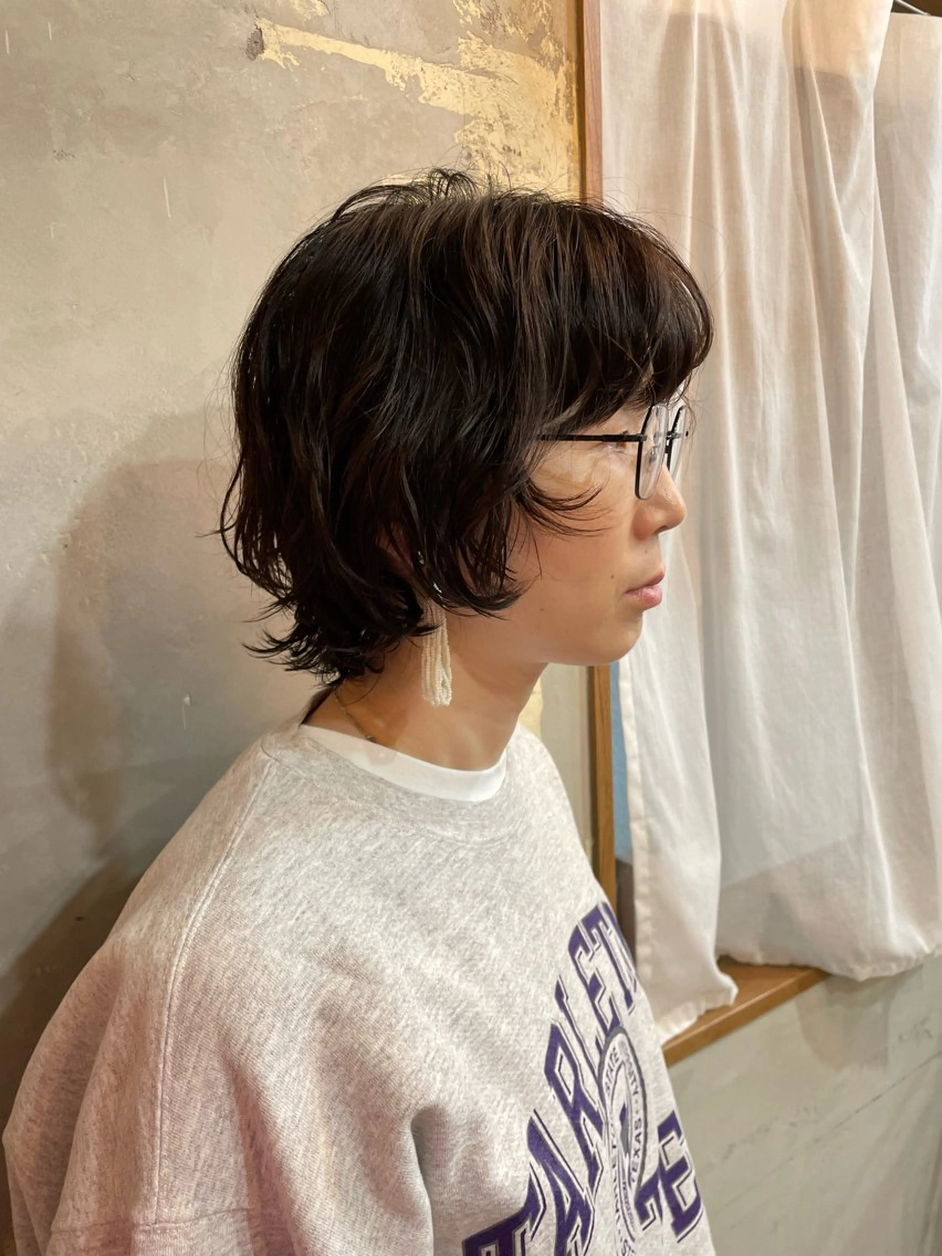 ショート パーマ ショートウルフくせ毛 お任せくださいのヘアスタイル