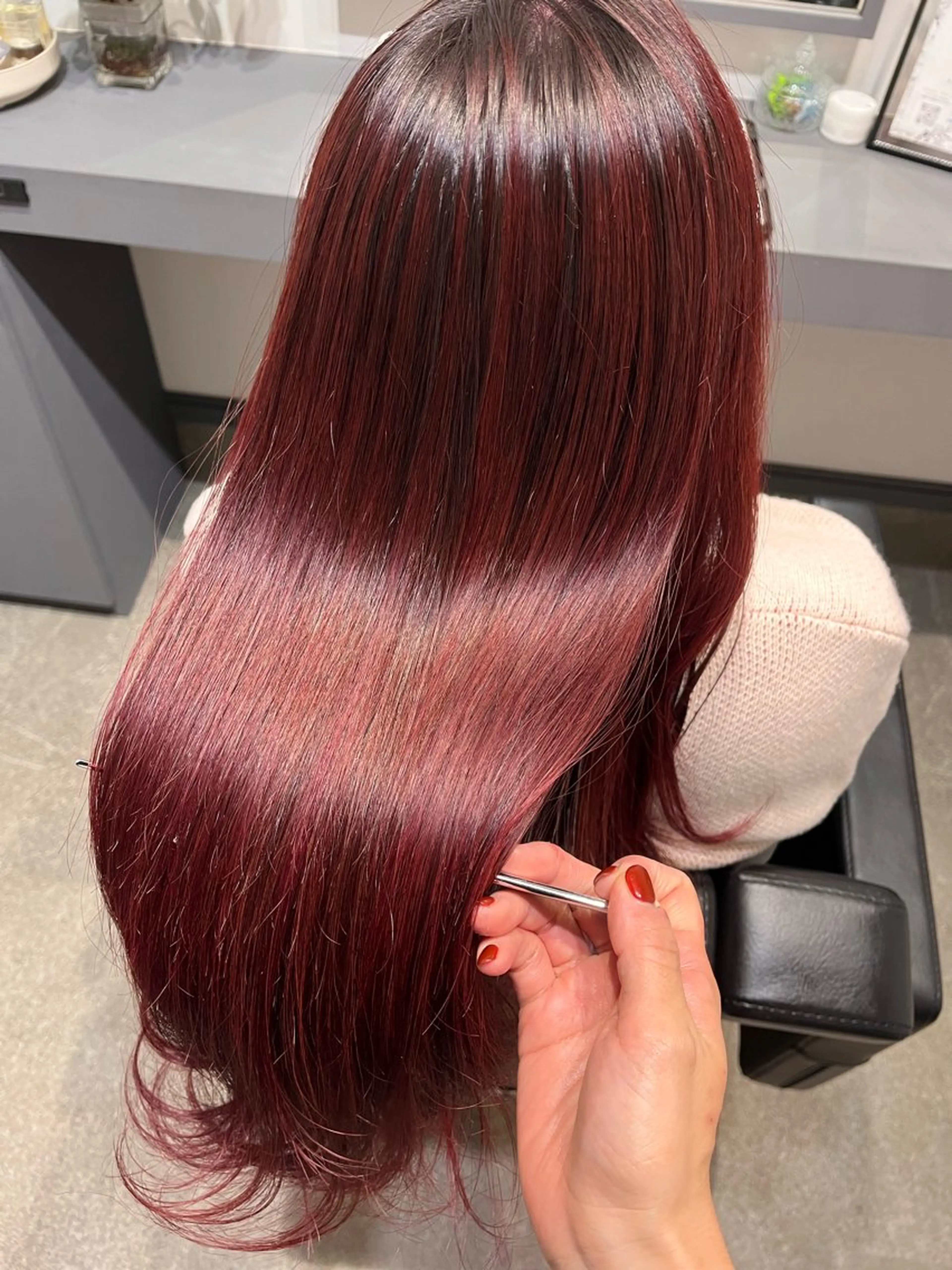 ロング カット ヘアカラー トリートメント 堀越 エリのヘアスタイル