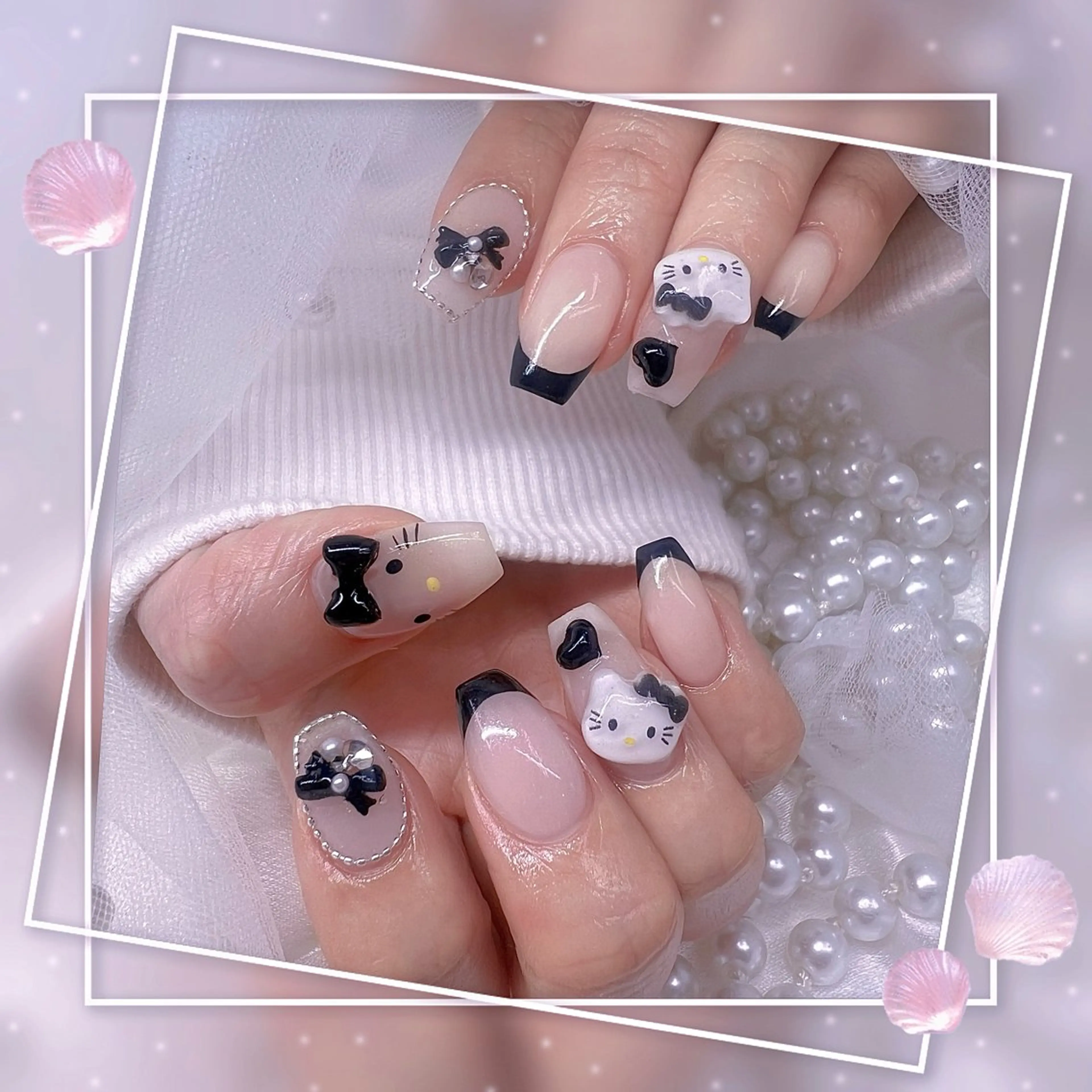 ネイル チークネイル フレンチネイル グラデーション マグネットネイル マグネットフレンチ ハンドネイル Chill Nailsalonのネイルデザイン