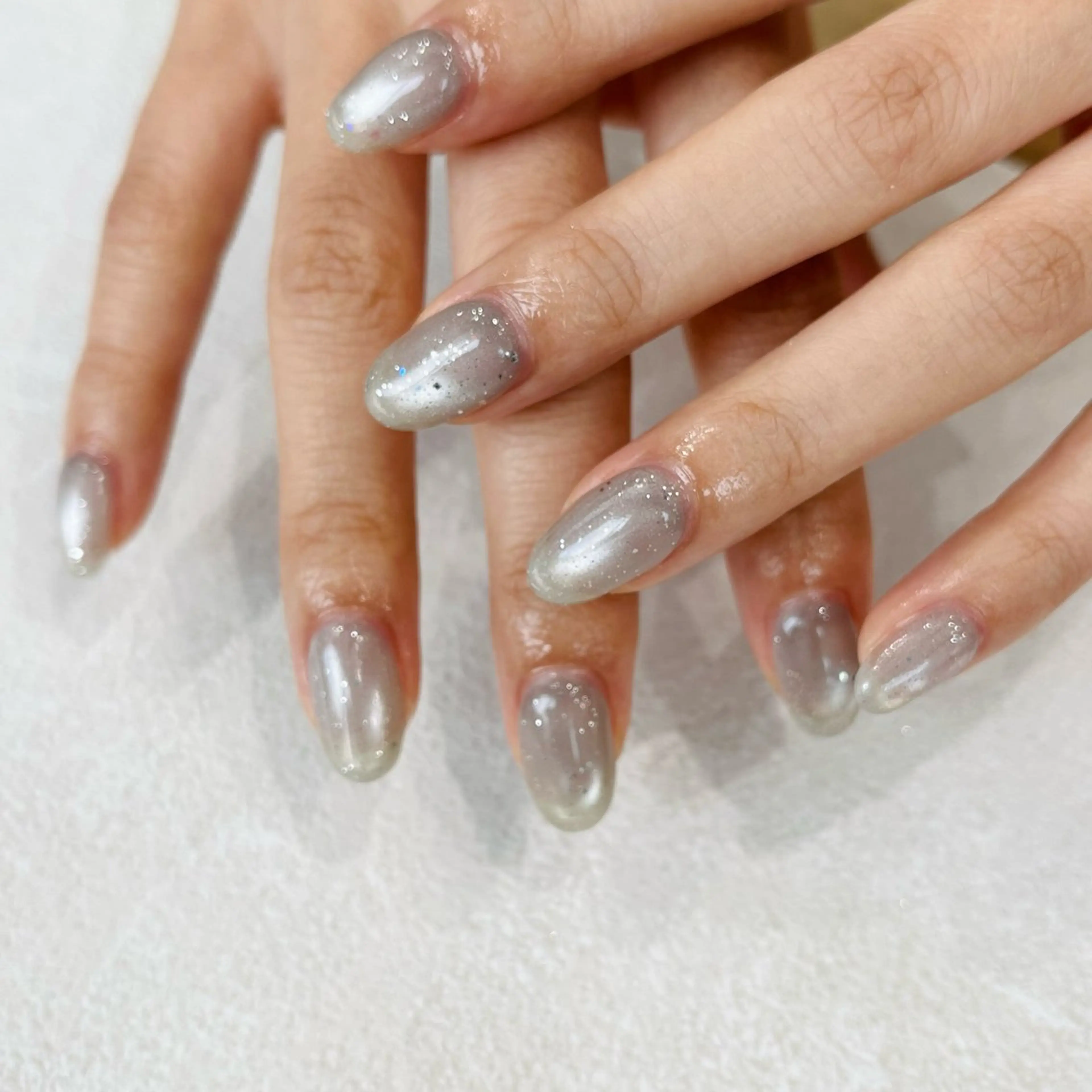 ネイル キラキラネイル ラメ(グリッター) マグネットネイル ハンドネイル 阿部 ほのかのネイルデザイン