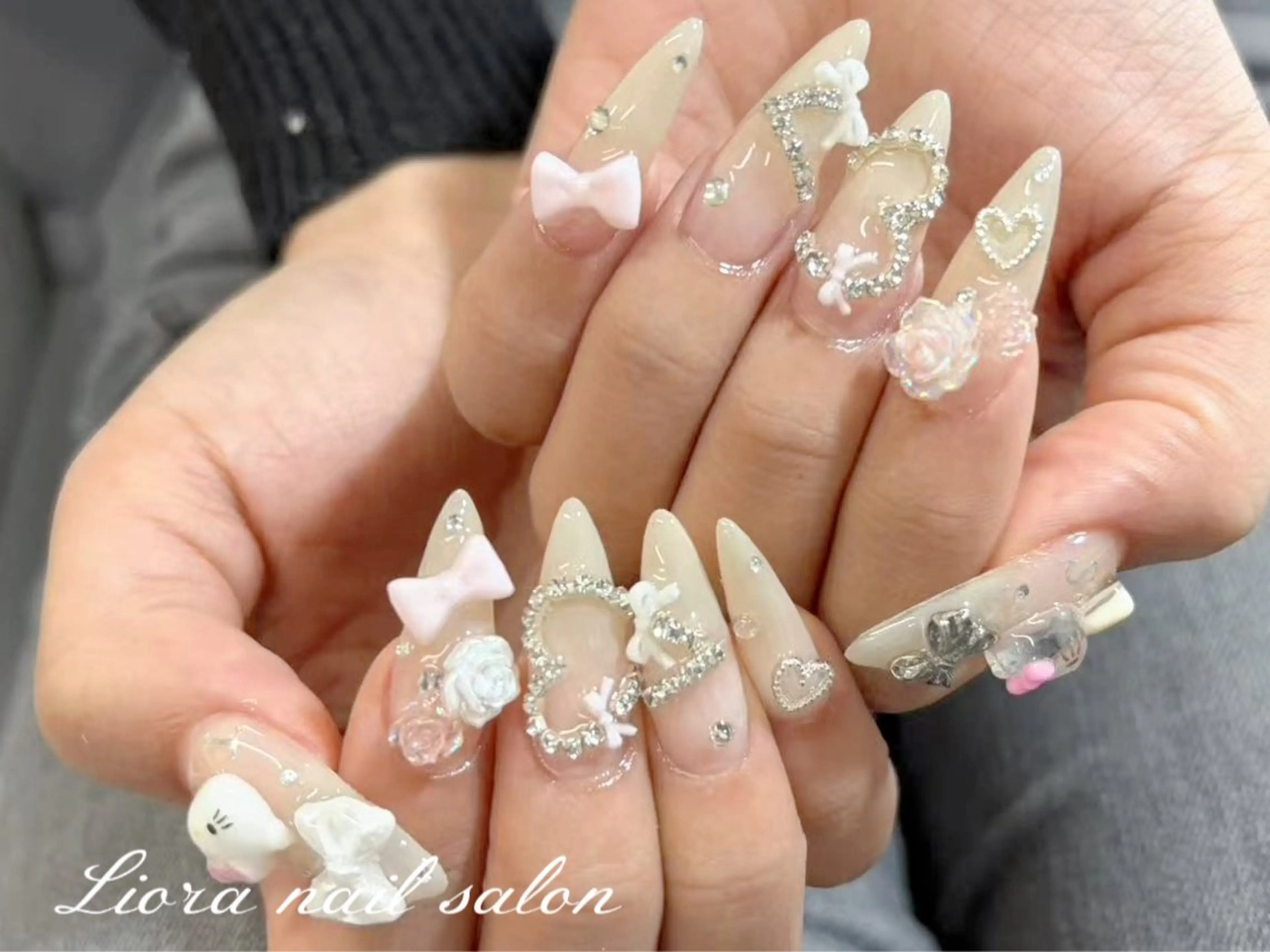 ネイル チークネイル フットネイル フレンチネイル ジェルネイル ガーリー ハンドネイル Liora nail スカルプ専門店のネイルデザイン