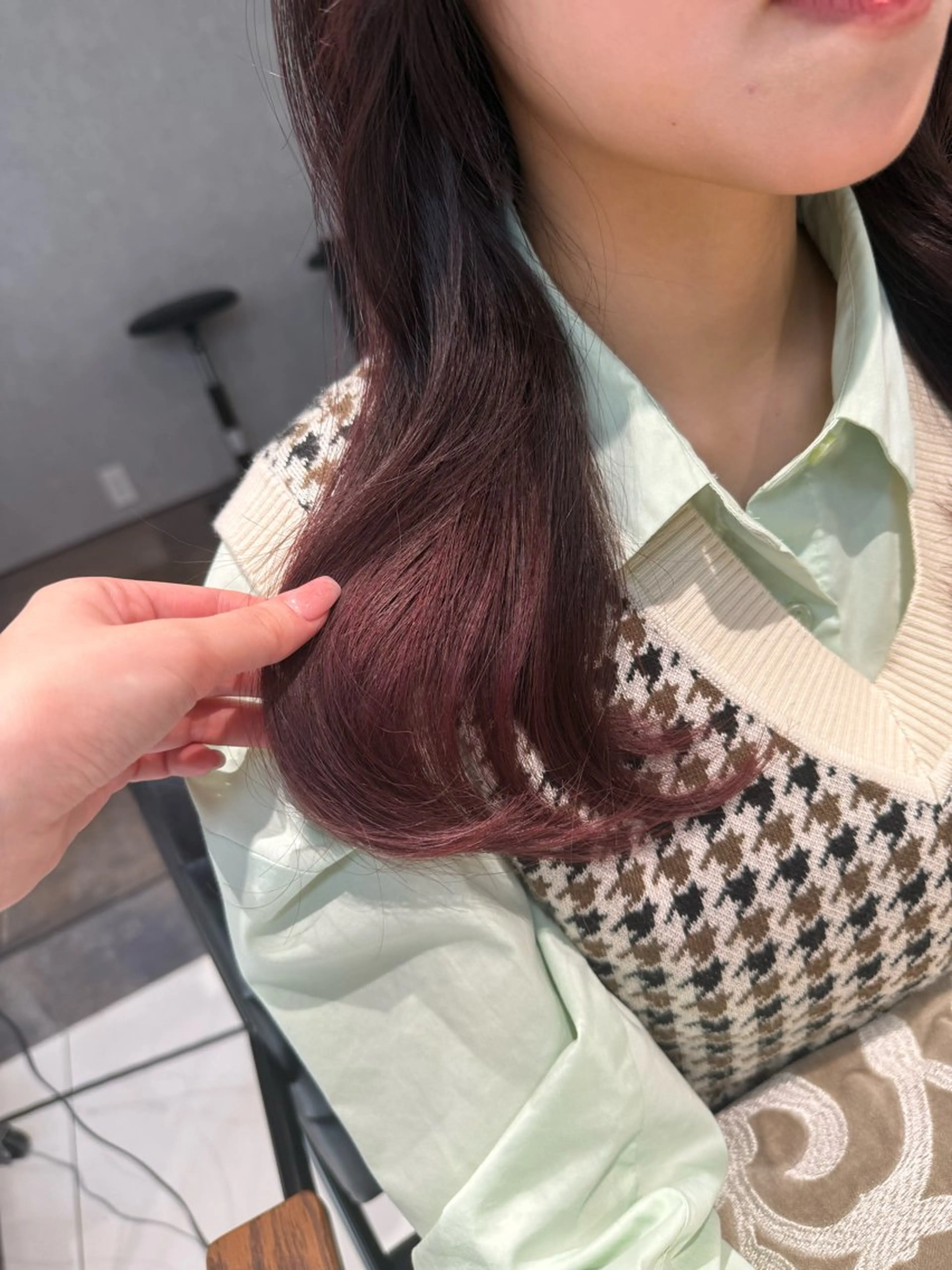 ロング 艶ブラウン/赤み消し /盛れる顔周りのマツエク・マツパデザイン