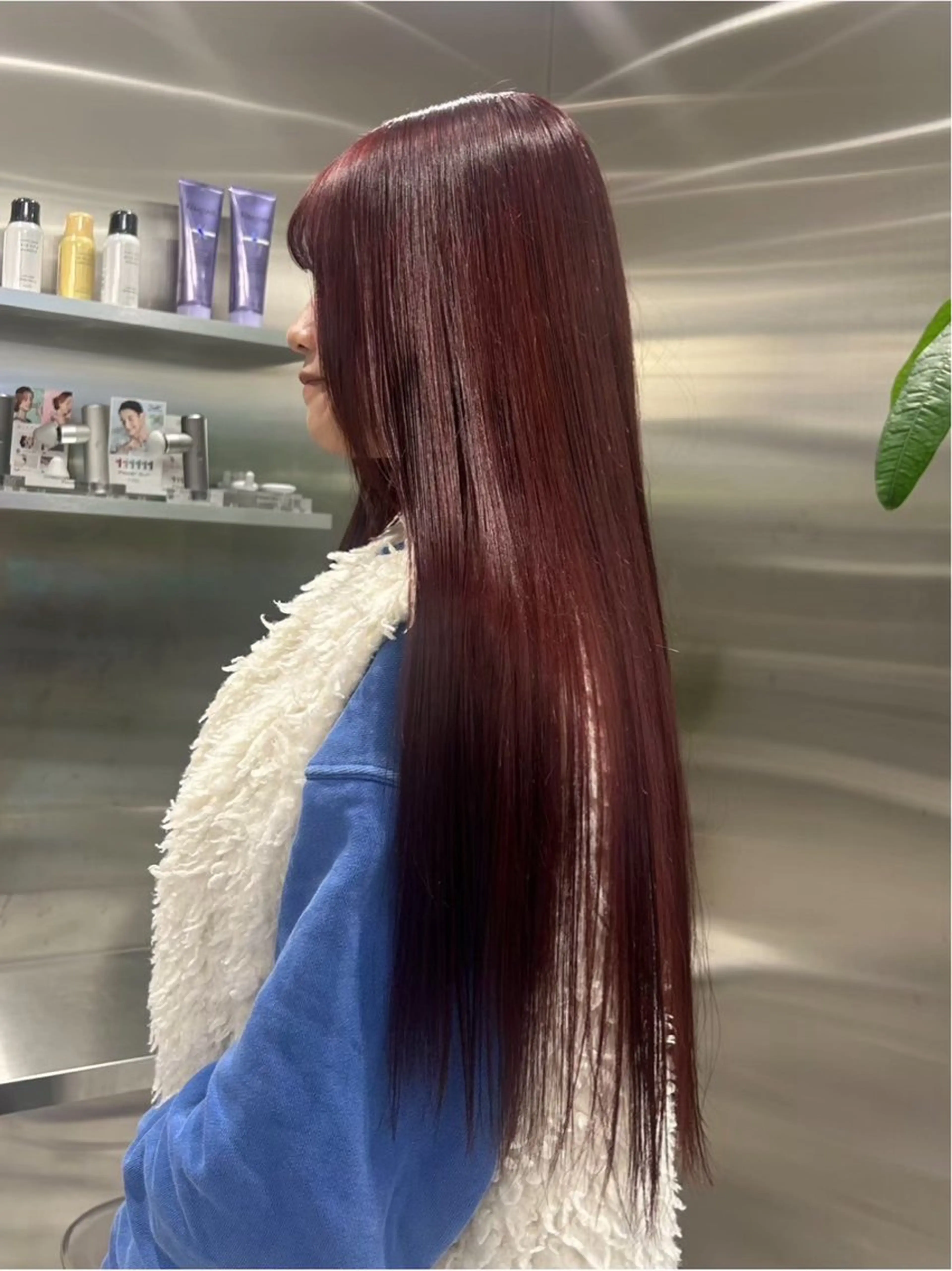 ロング カラー レッドカラー 似合わせ SHOYAのヘアスタイル