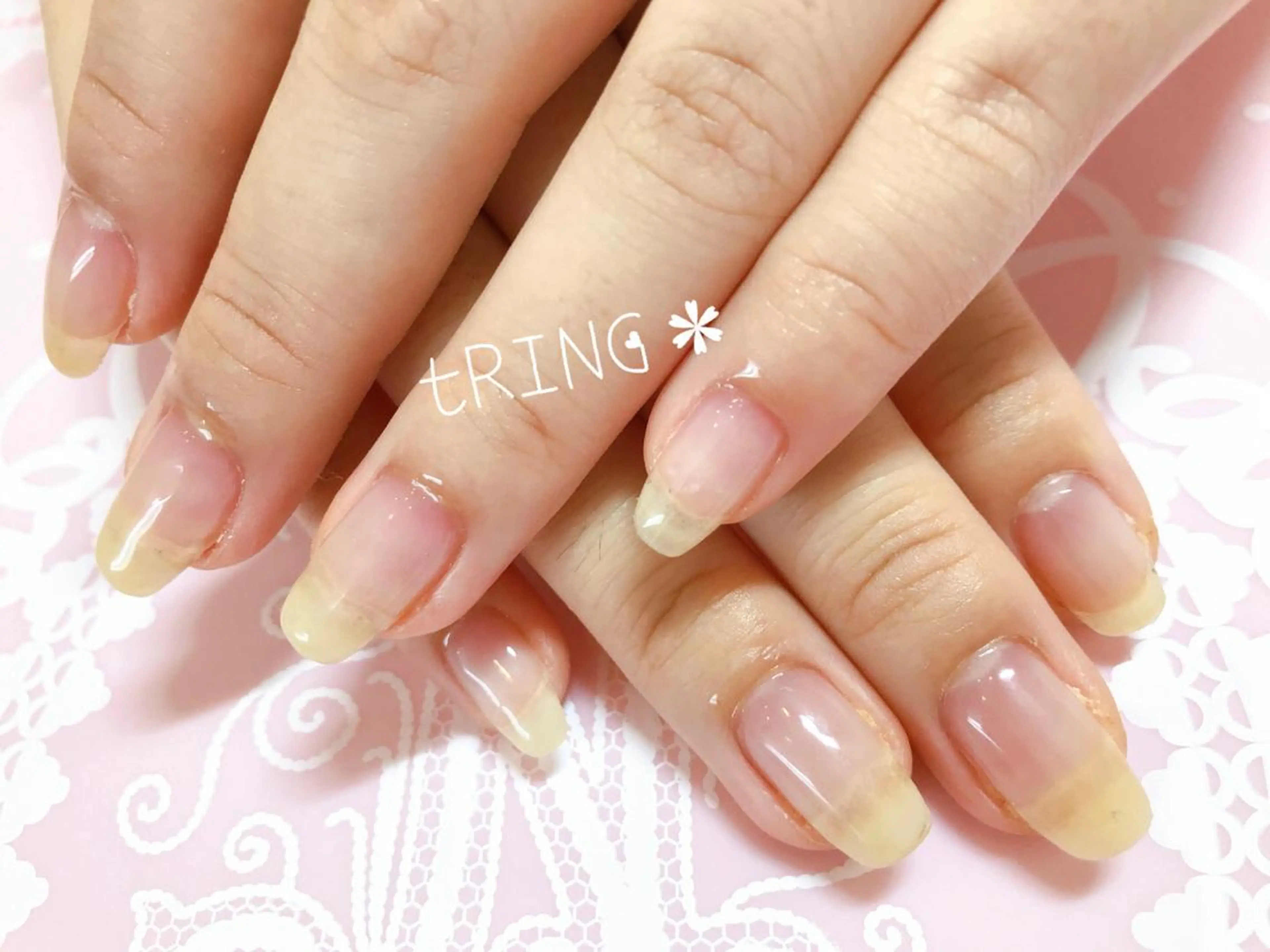 ネイル クリアネイル ハンドネイル tRING＊ しいの木台のネイルデザイン