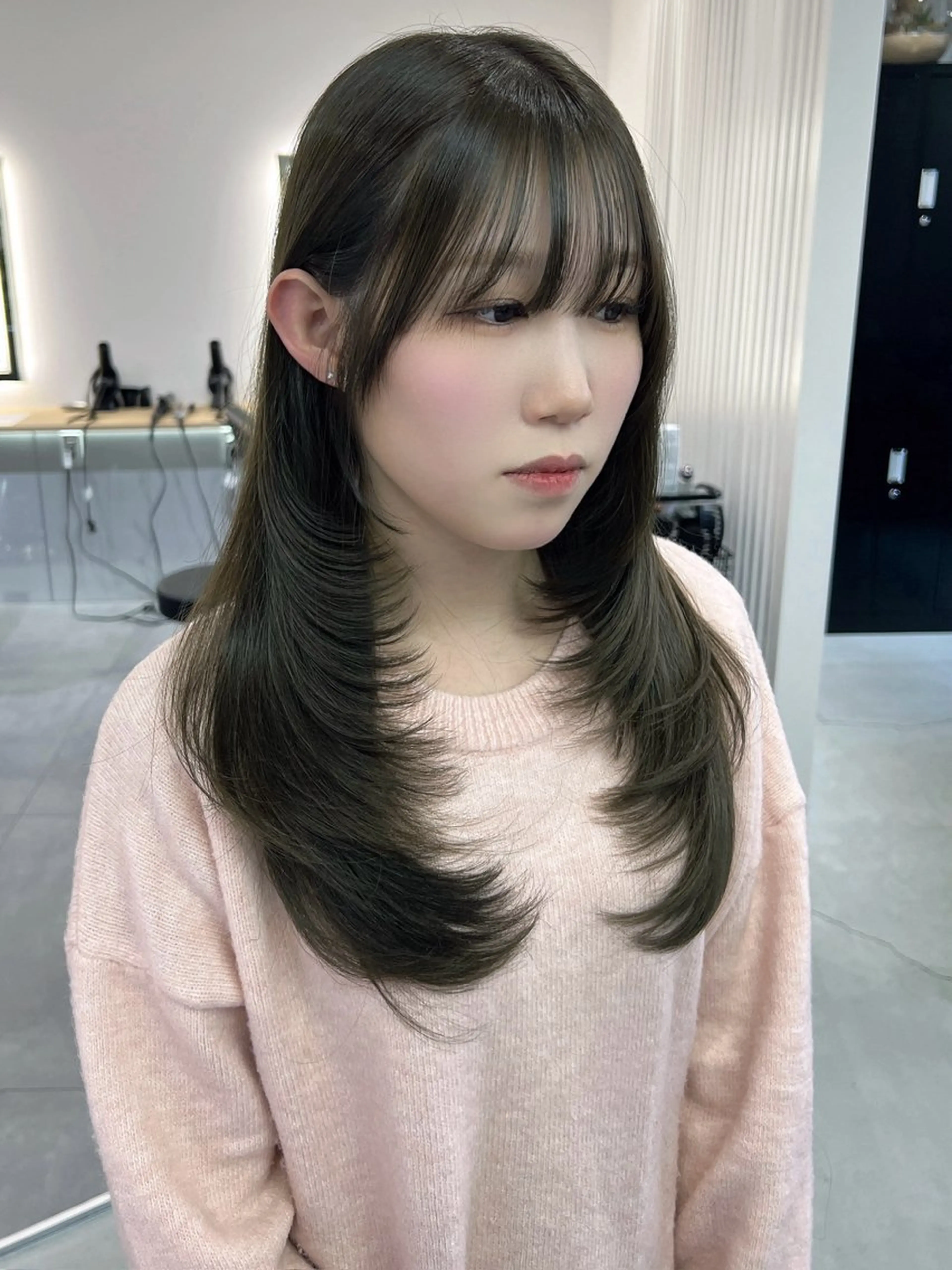 セミロング カット ヘアカラー トリートメント レイヤー/髪質改善 SOA大槻 純也のヘアスタイル