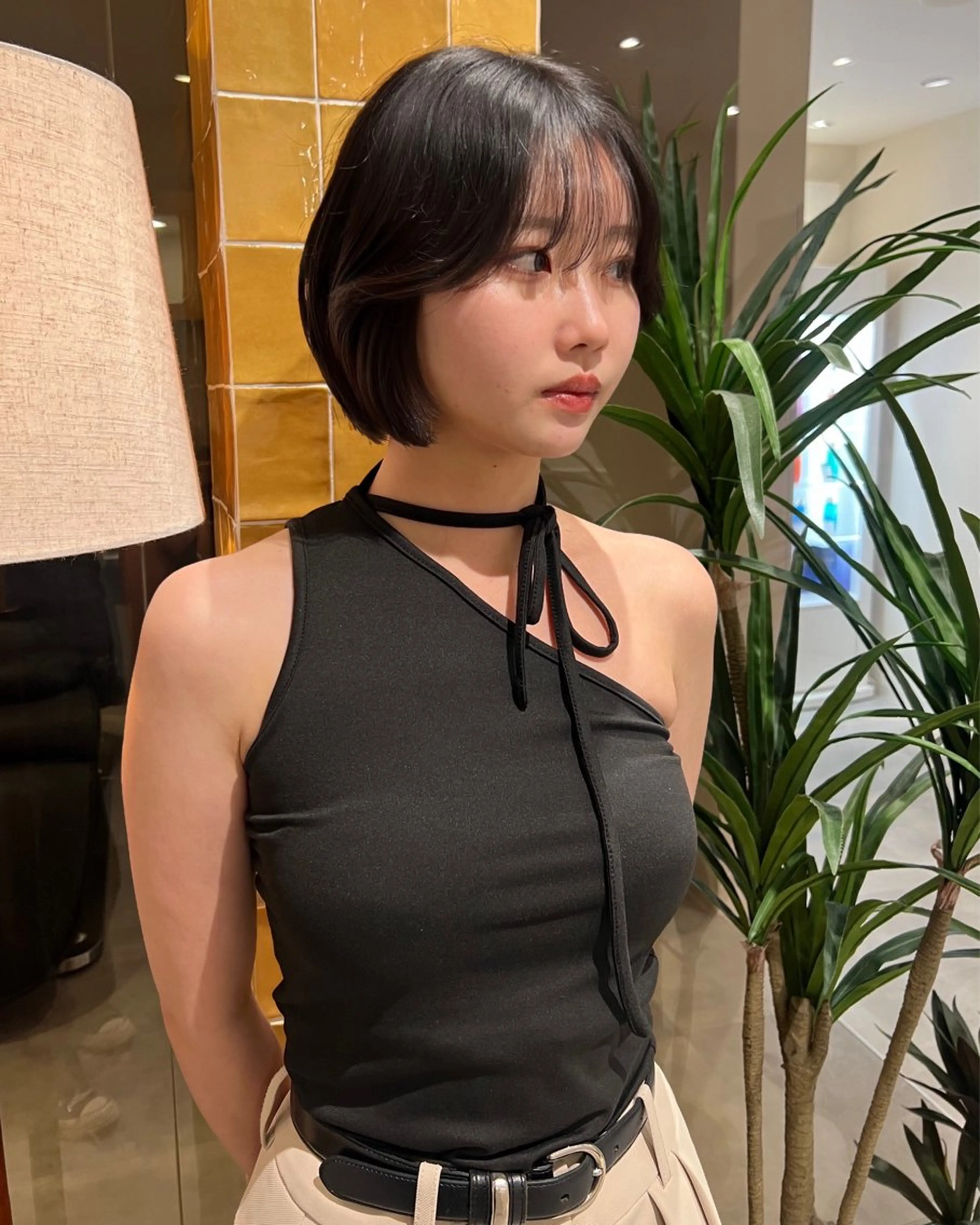 🇰🇷韓国ヘア🇰🇷韓国風カット+ケアカラー+超音波tokio5stepトリートメントの写真