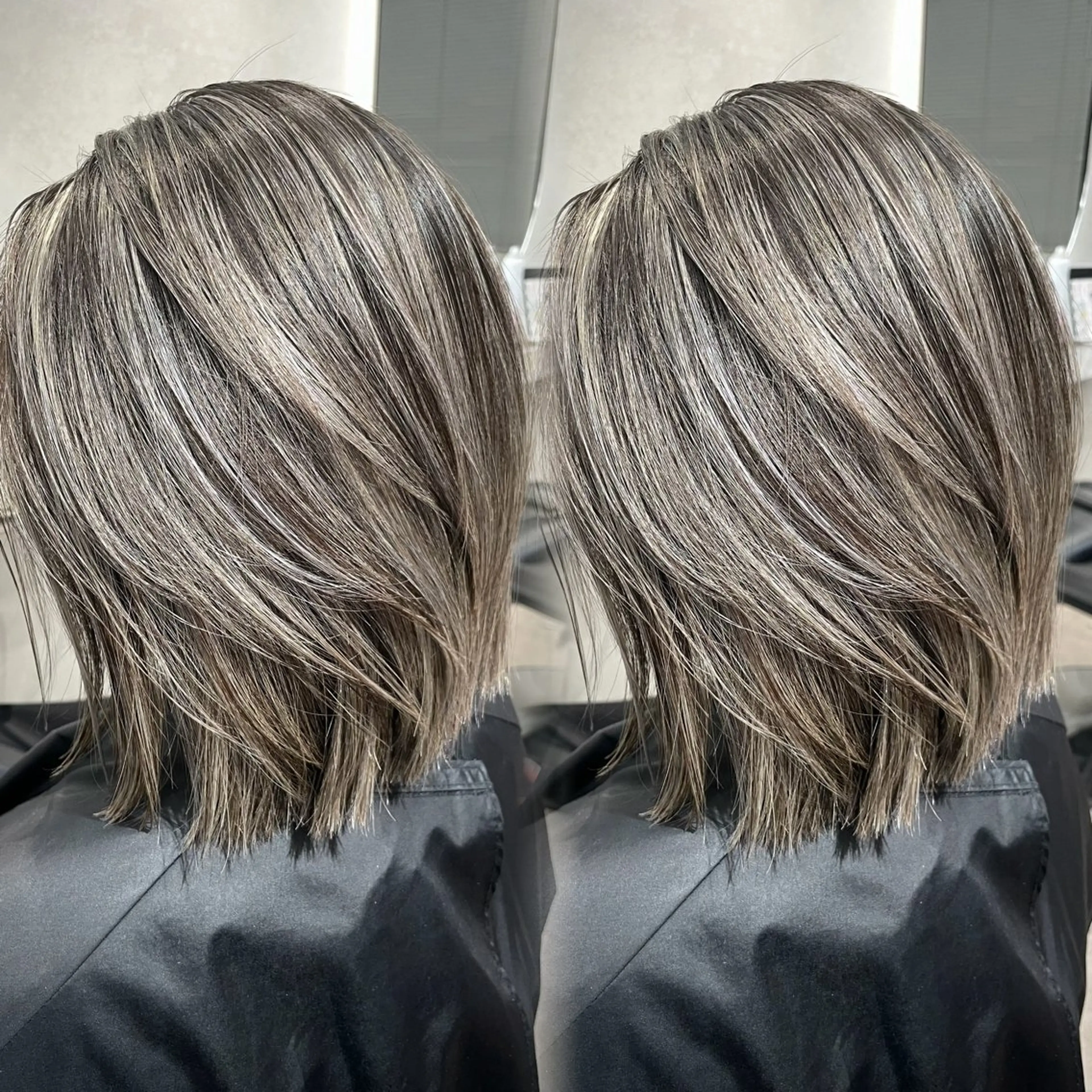 ミディアム カラー 表参道/ハイライト バレイヤージュのヘアスタイル