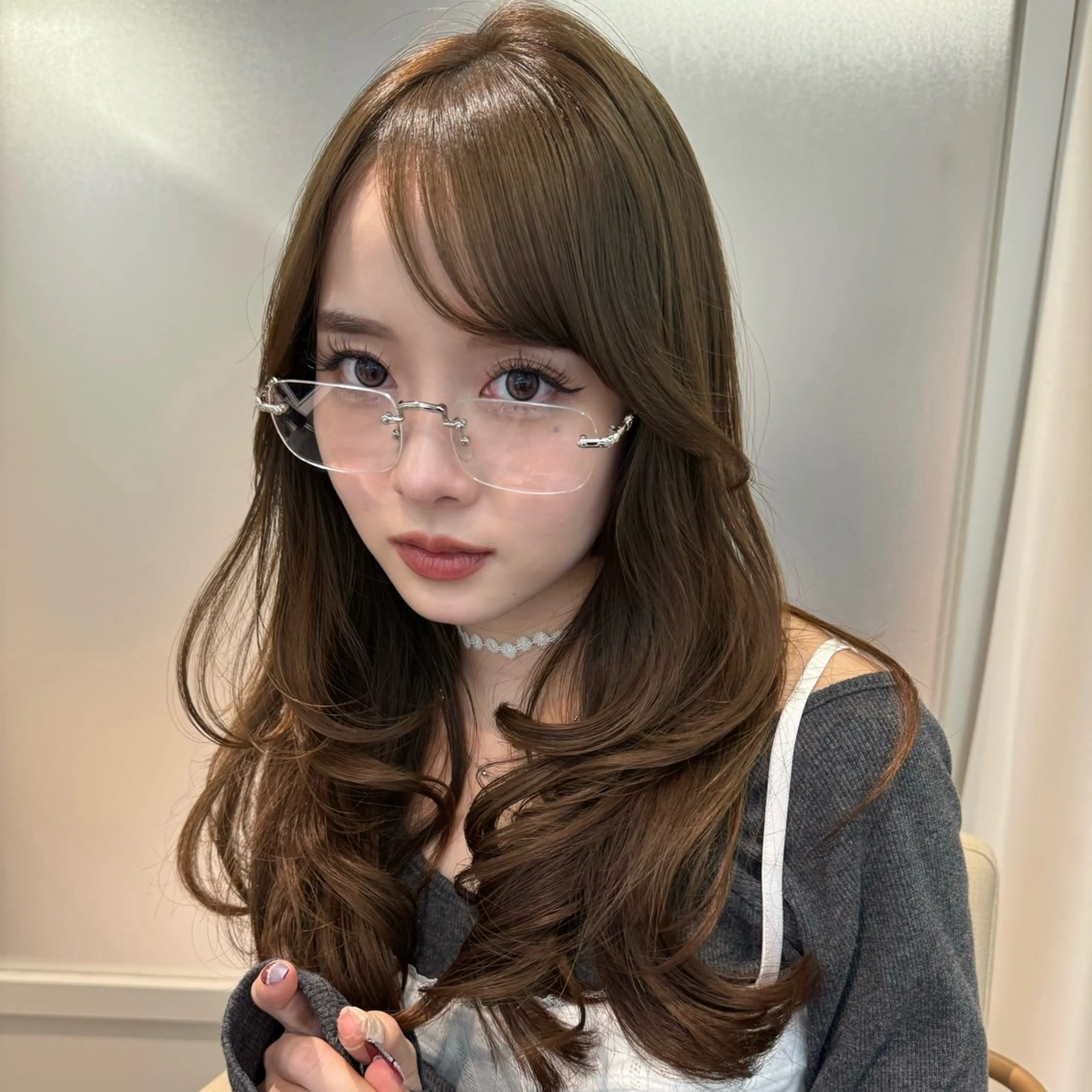 ロング レイヤーカット カット ヘアカラー トリートメント nonel.所属・透明感🍨レイヤー ヘアセット/miyuのヘアスタイル