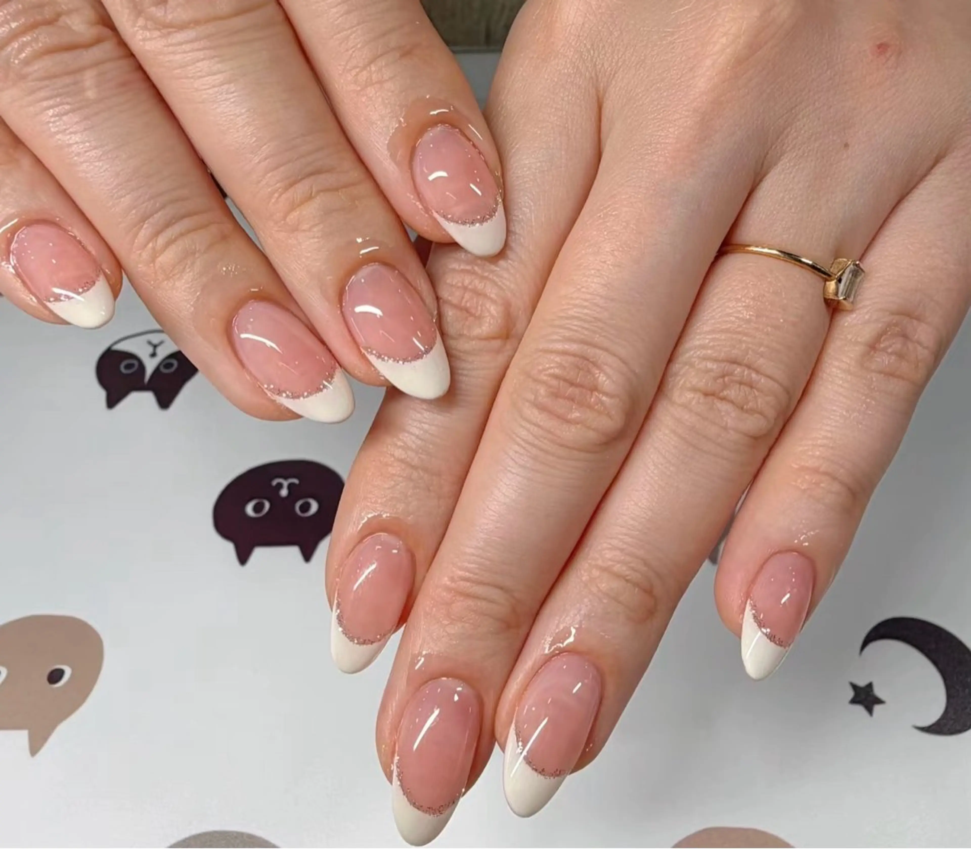 💖ベース付きフレンチネイル💅オフアリの写真