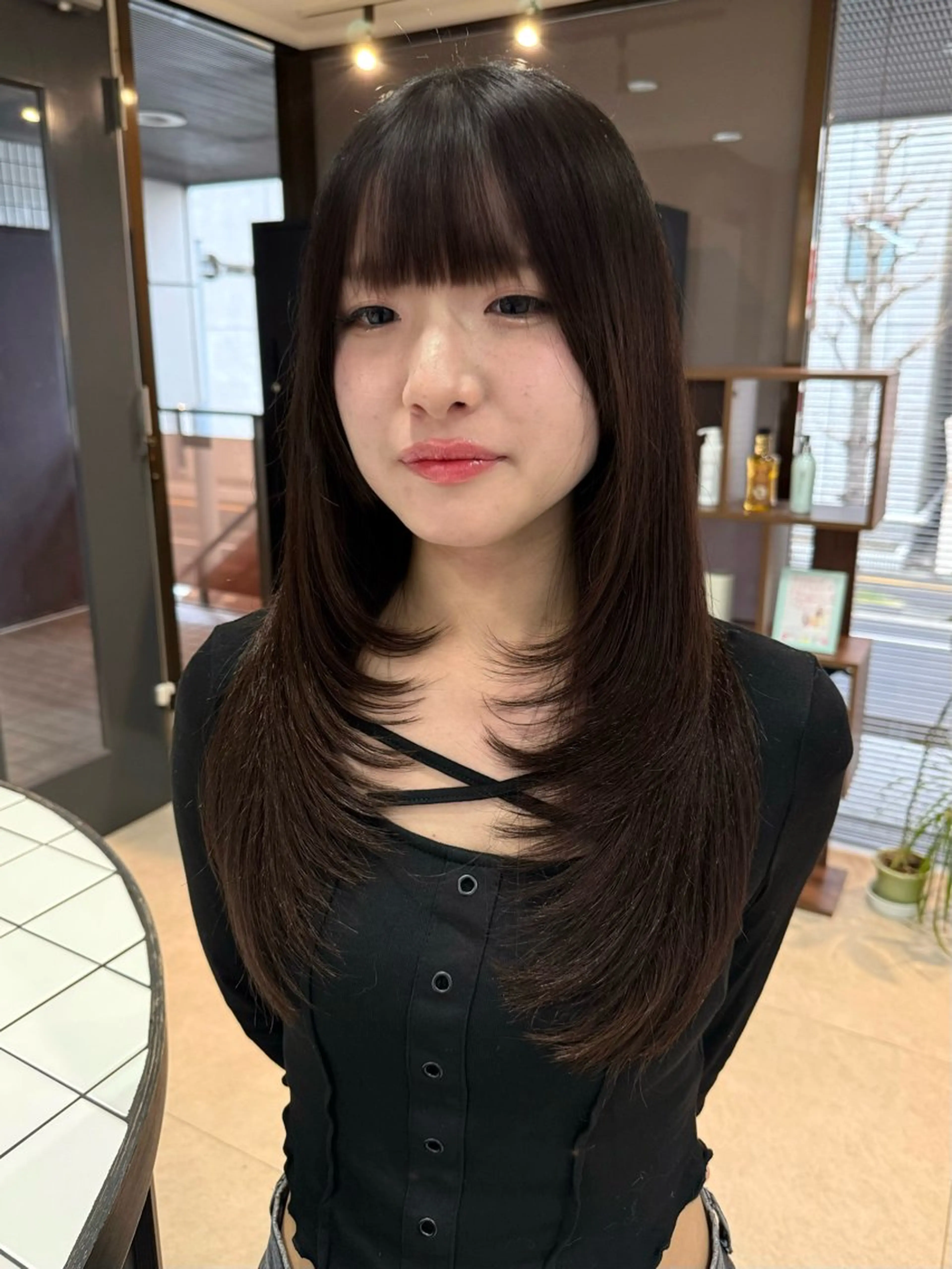 ロング レイヤーカット 宮嶋 蓮のヘアスタイル