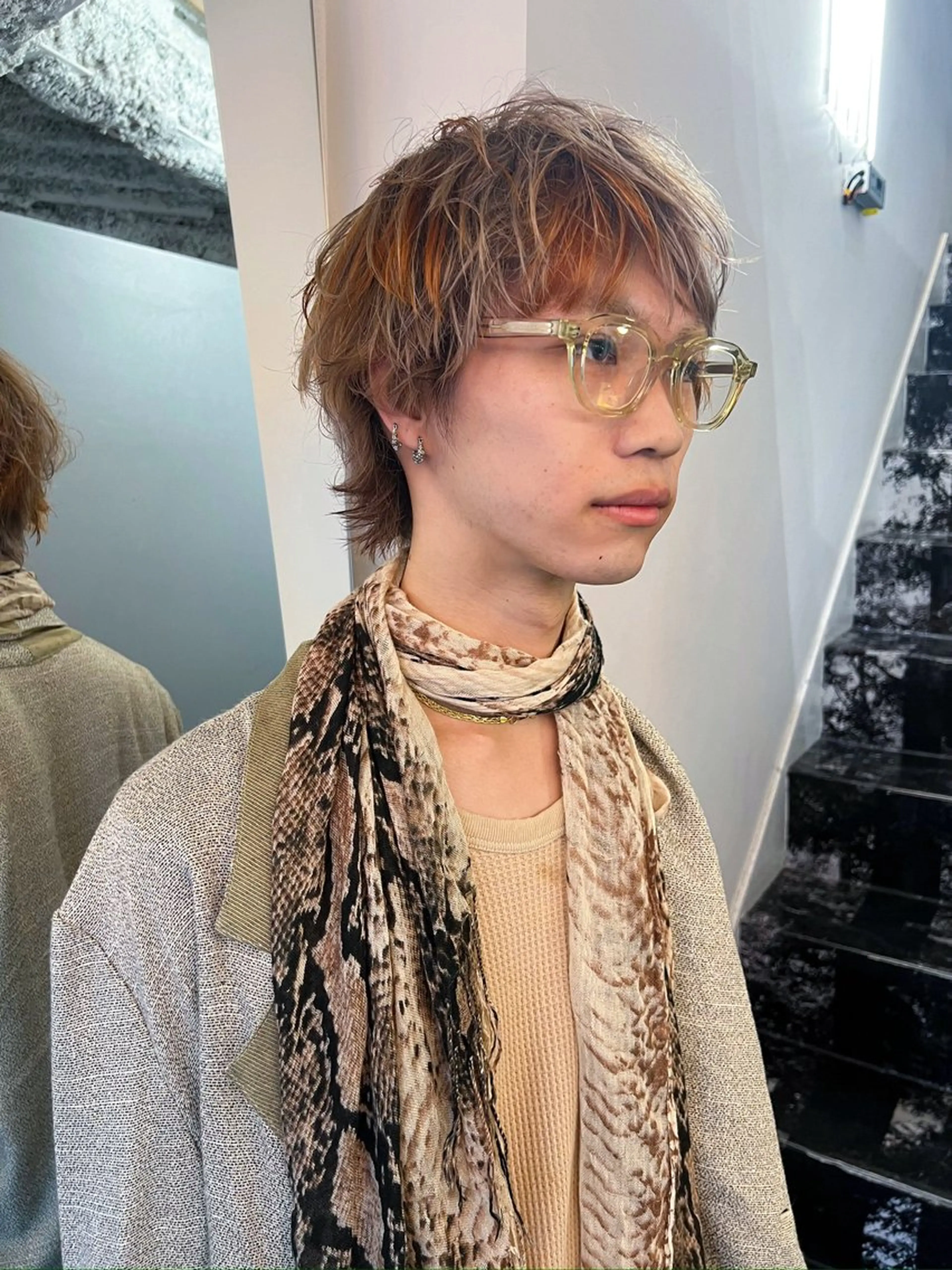 ショート カラー メンズ ハイトーン/デザイン /ひさやのヘアスタイル