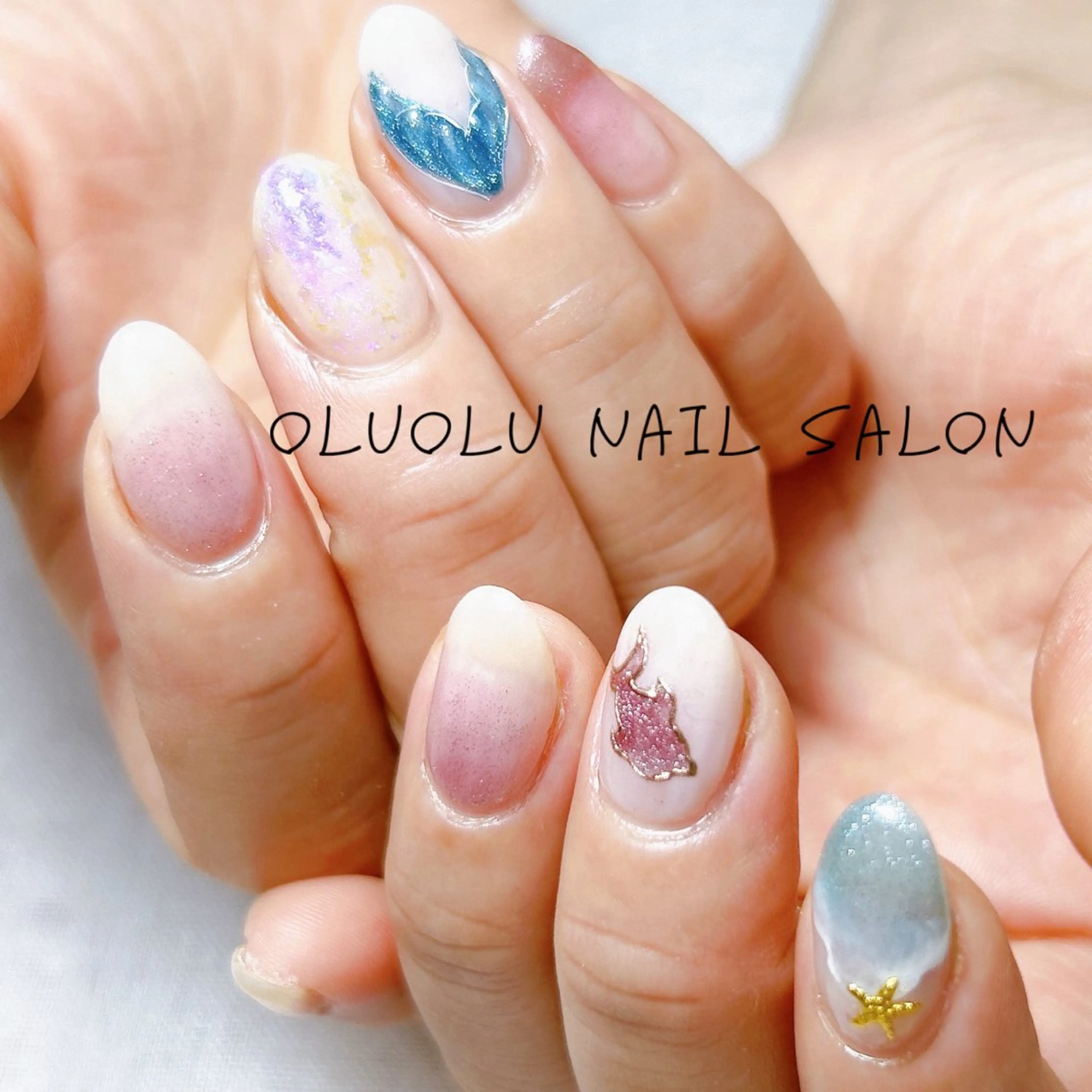 ネイル ワンホンネイル oluolu nailsalonのネイルデザイン