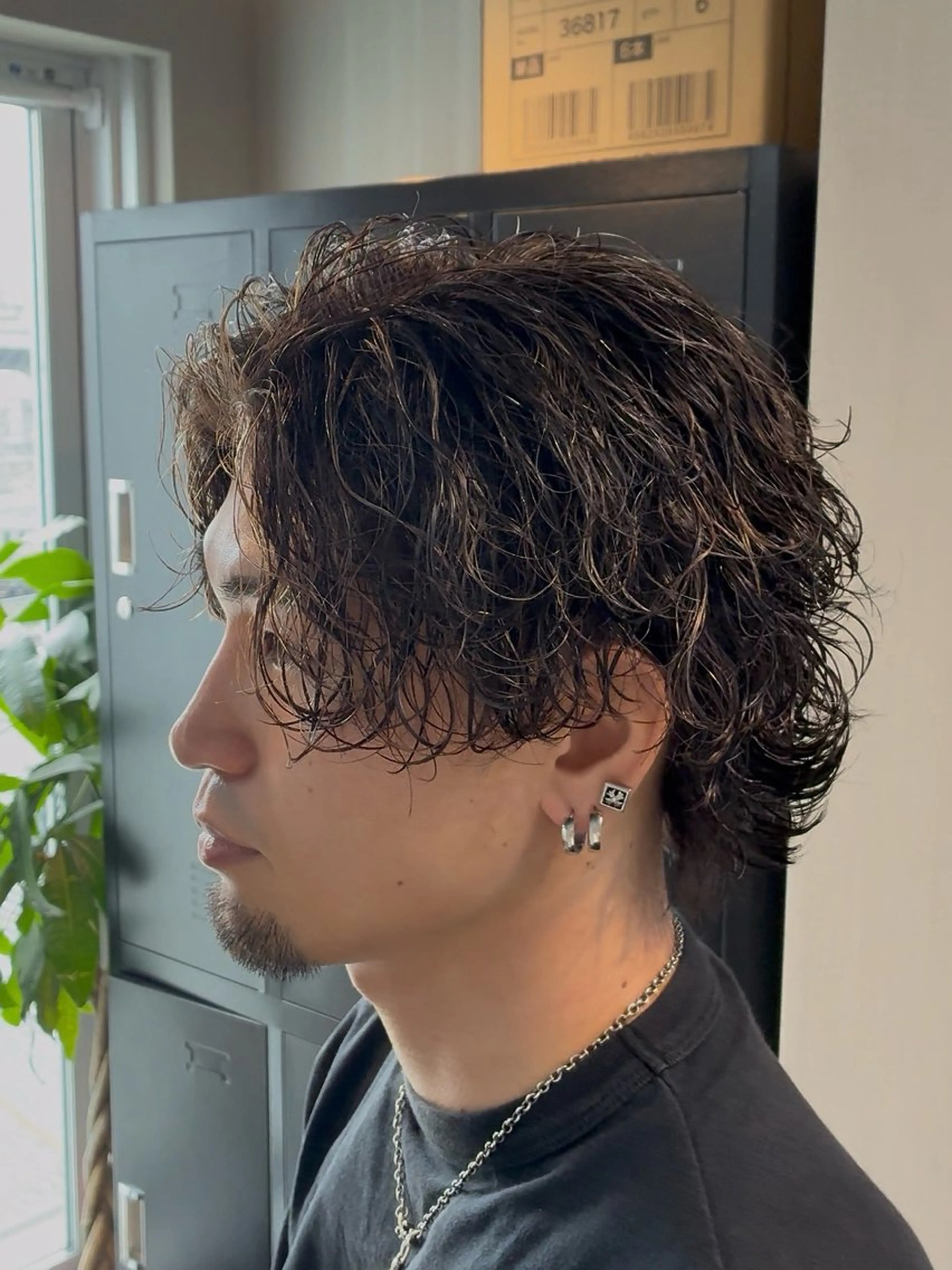 ミディアム カラー パーマ メンズ メンズメッシュ メッシュ パーマ指名No.1✨ /大宮/海志のヘアスタイル