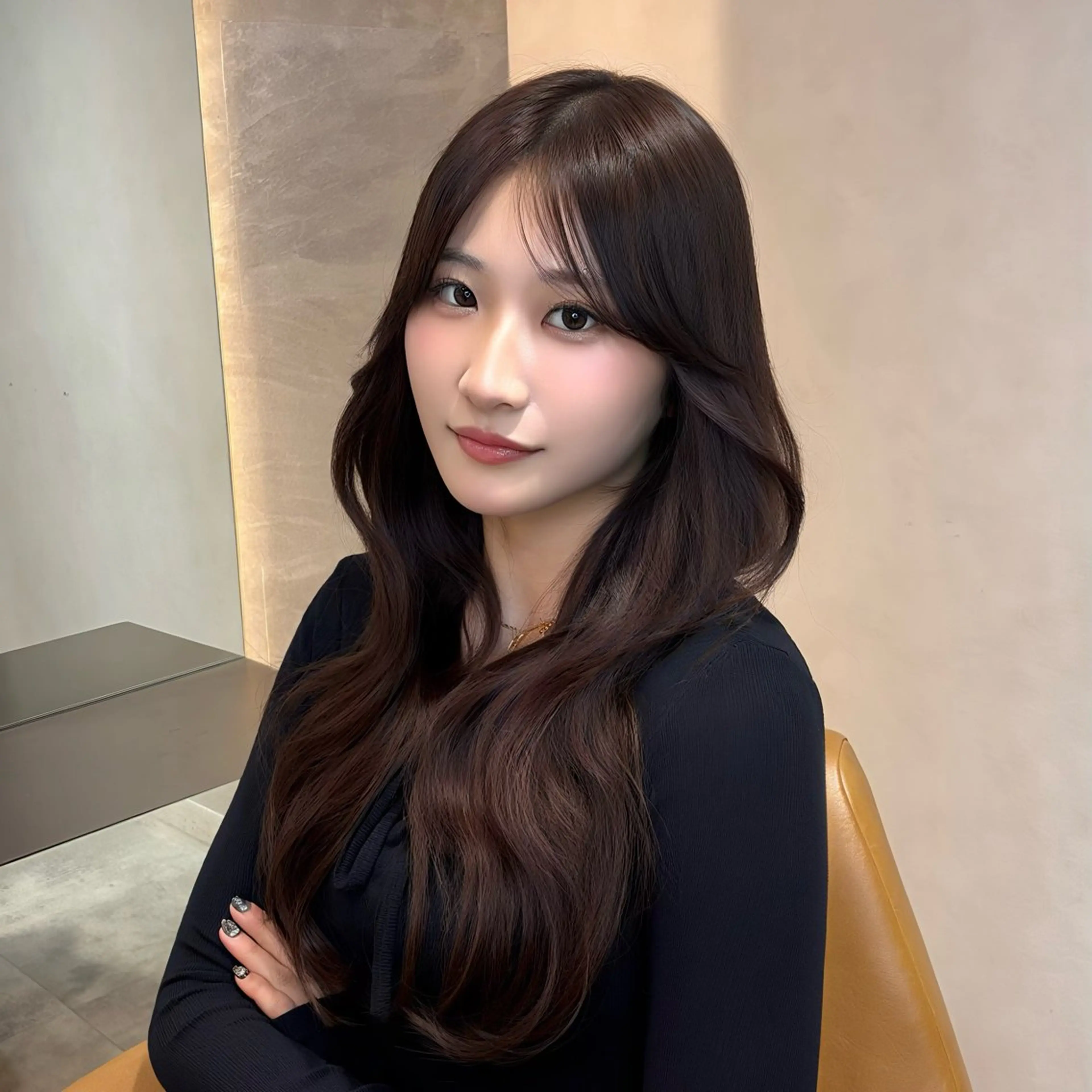 ロング カラー カット ヘアカラー トリートメント RYU/レイヤーカッ ト/透明感艶カラー/のヘアスタイル