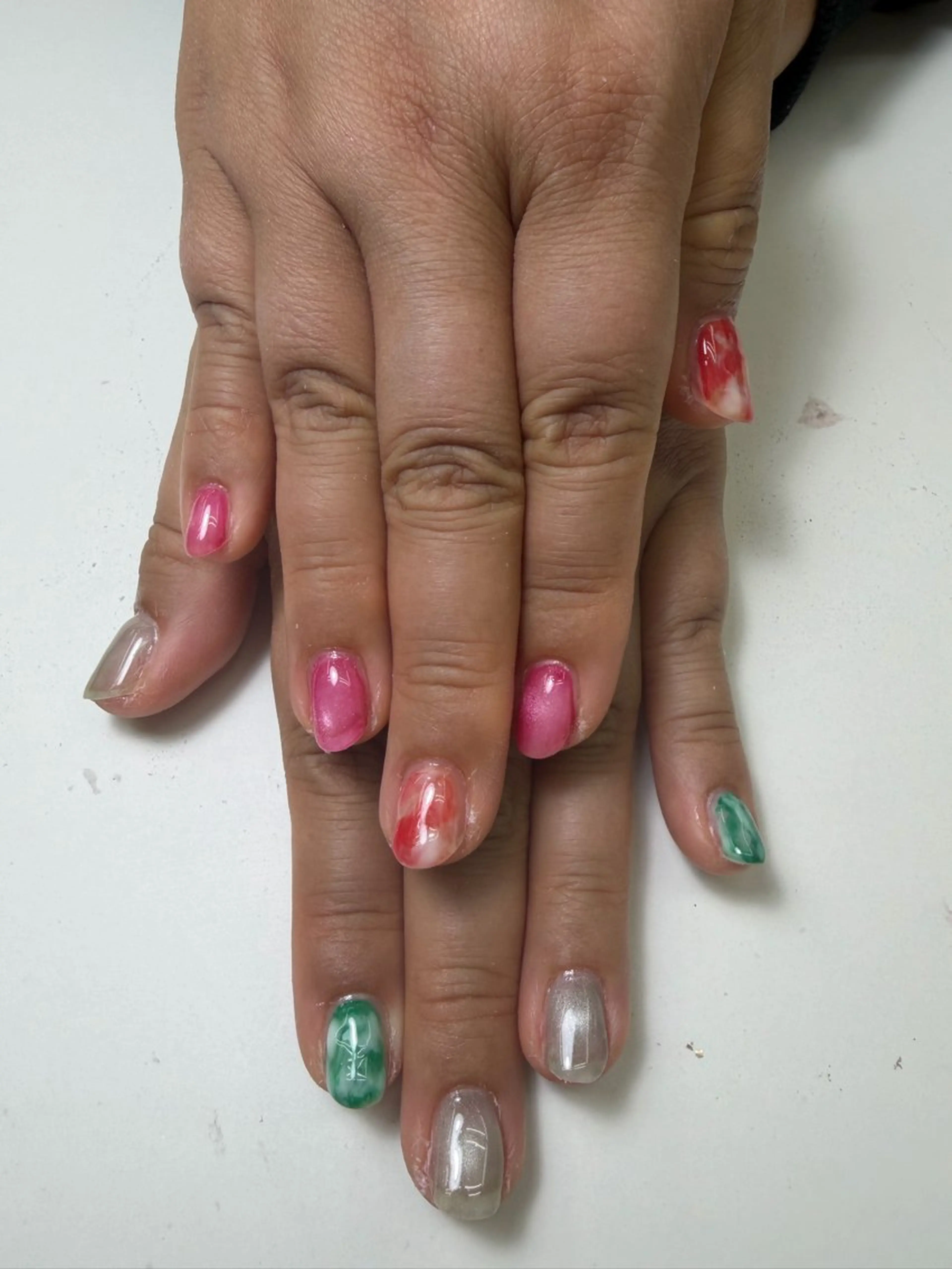 ネイル 大理石ネイル(マーブル) 眞鍋 歩のネイルデザイン