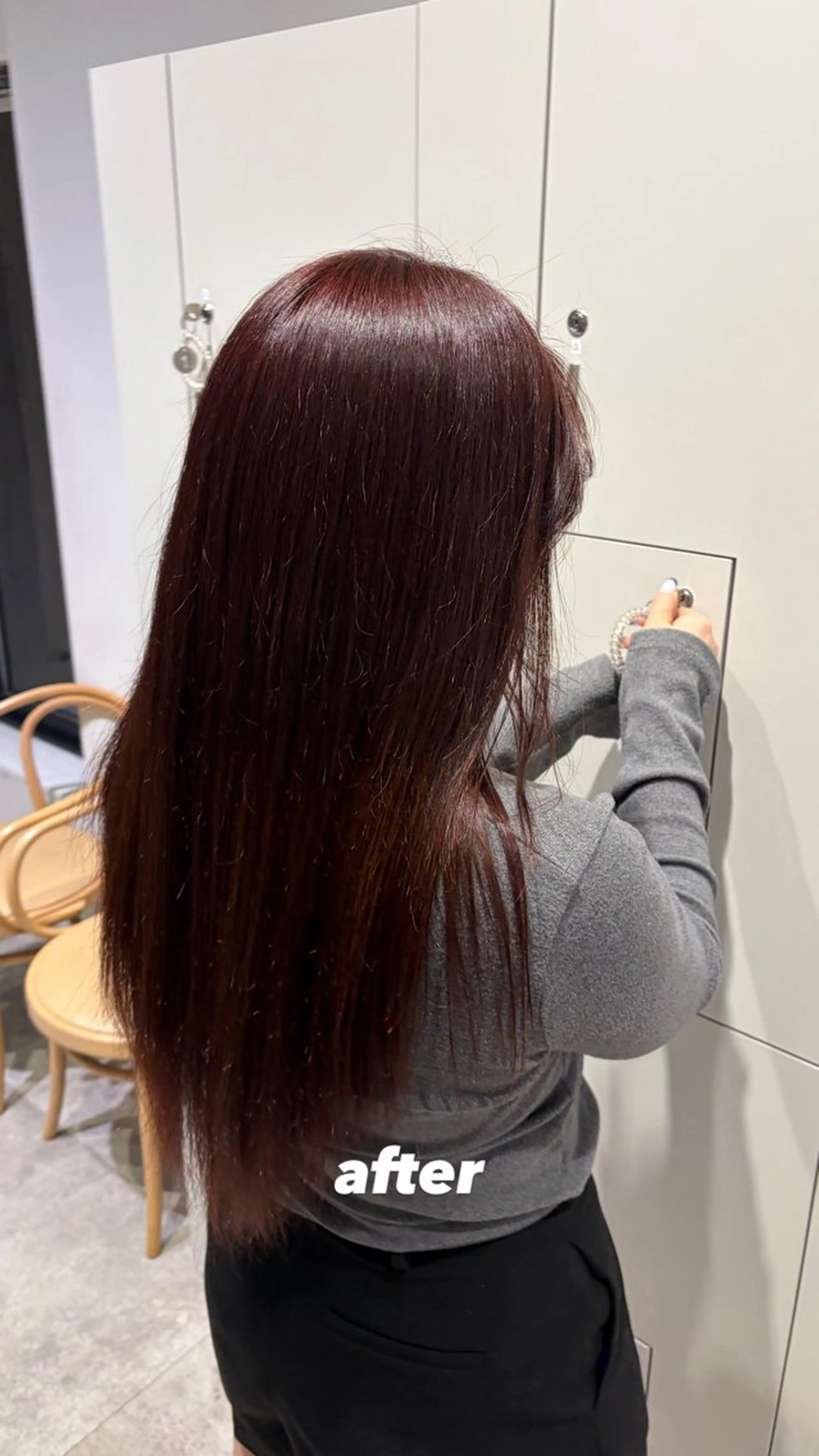 ロング カラー ブラウンカラー レッドカラー レッドブラウン ヘアカラー 松島 雄貴のヘアスタイル