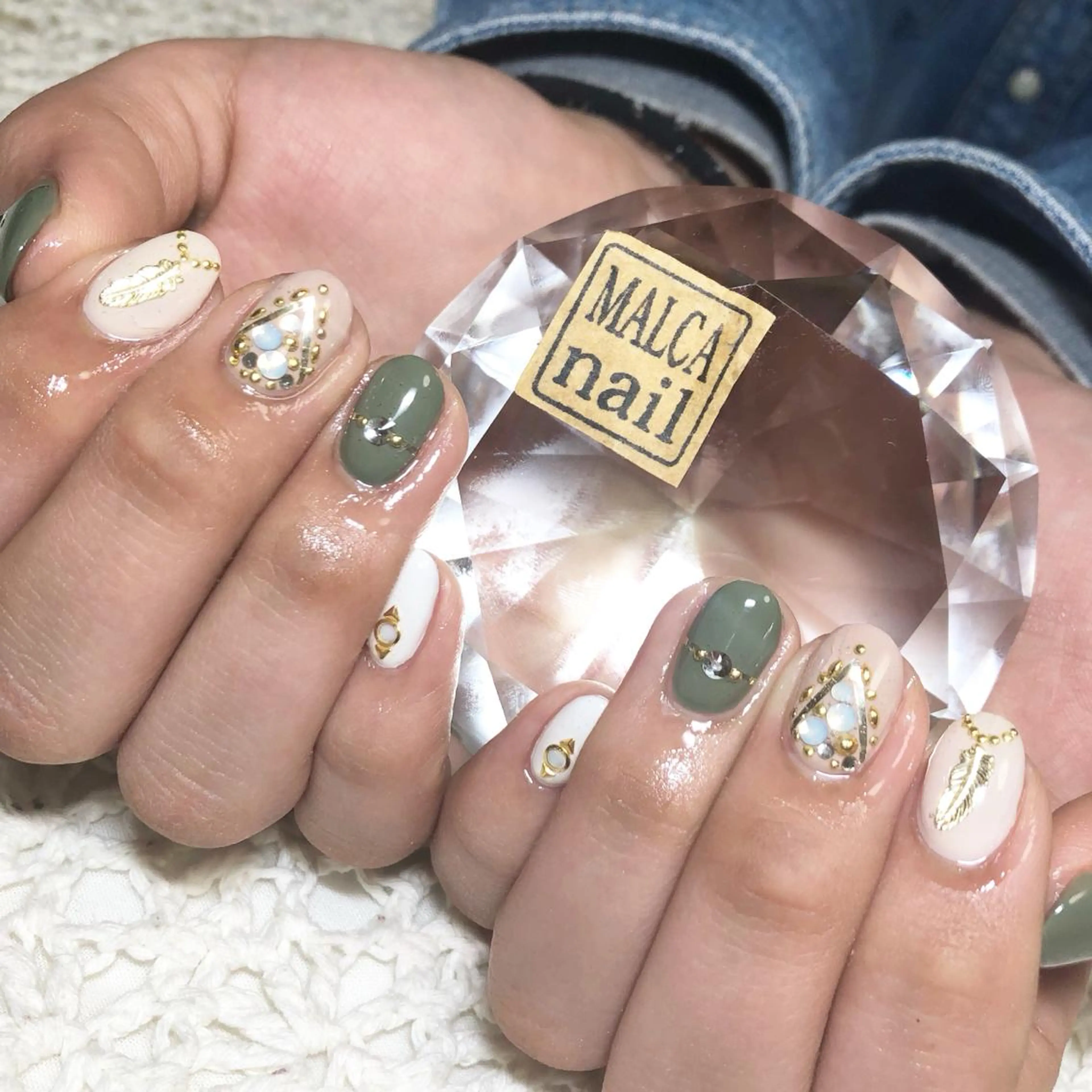 ロング カラー パーマ ヘアアレンジ メンズ キッズ ネイル マツエク・マツパ MALCAnail(マルカネイル)所属・荒木 莉奈のネイルデザイン