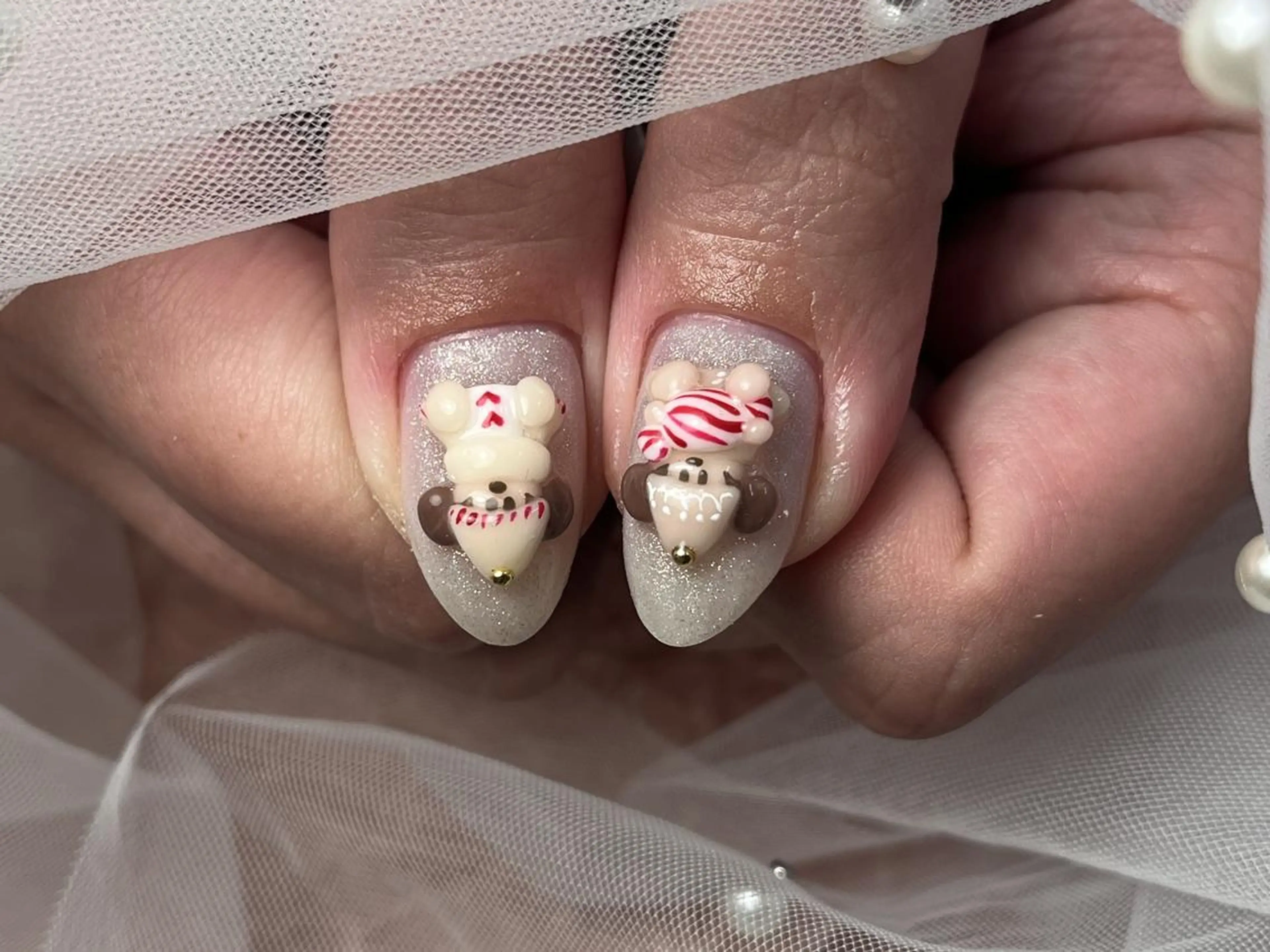 ネイル ラメ(グリッター) 冬ネイル クリスマス ハンドネイル ToliyDeliy Nail Salonのネイルデザイン