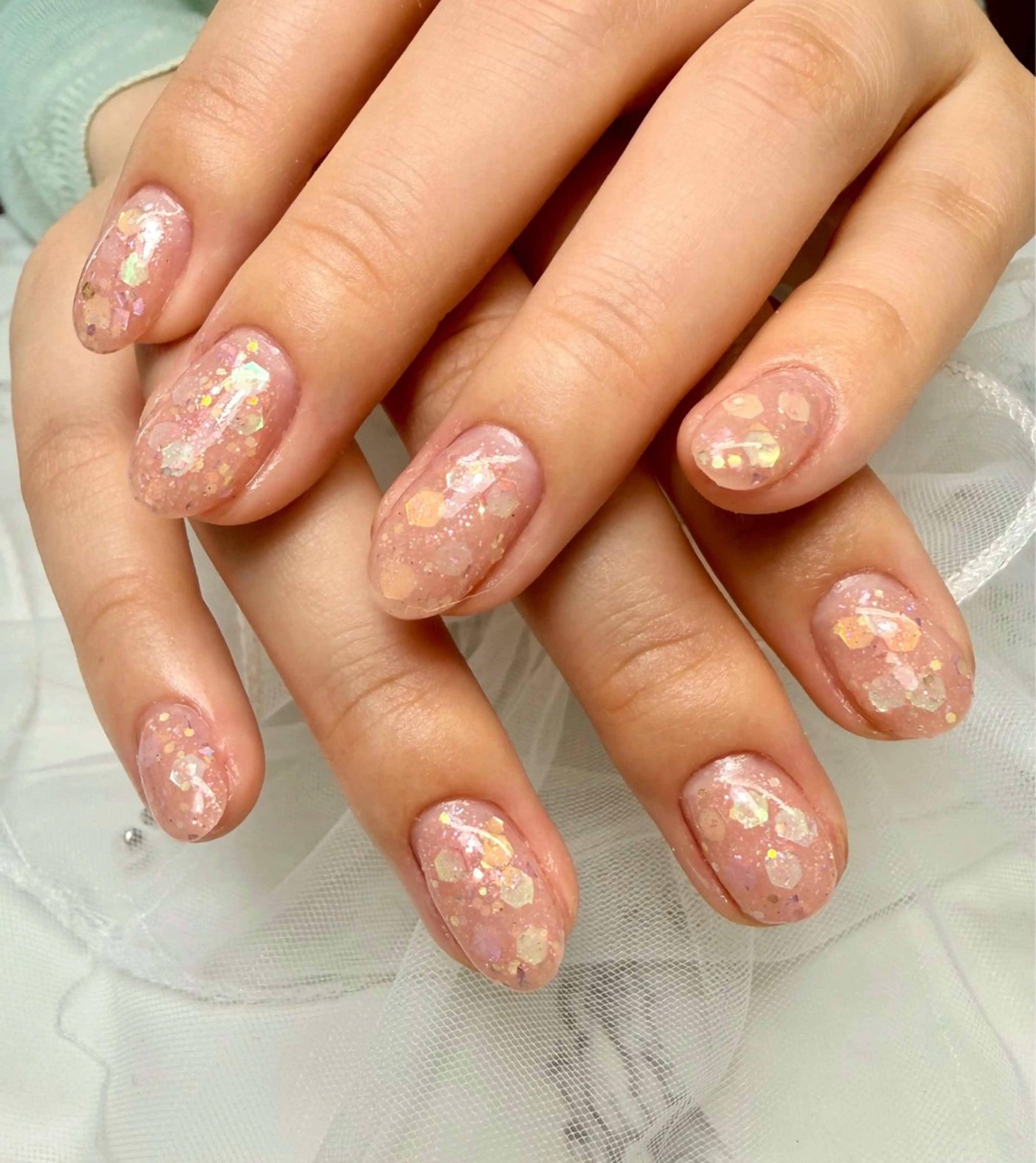 ネイル アートネイル チークネイル フラッシュネイル フラッシュマグ フレンチネイル Mai’s nailのネイルデザイン