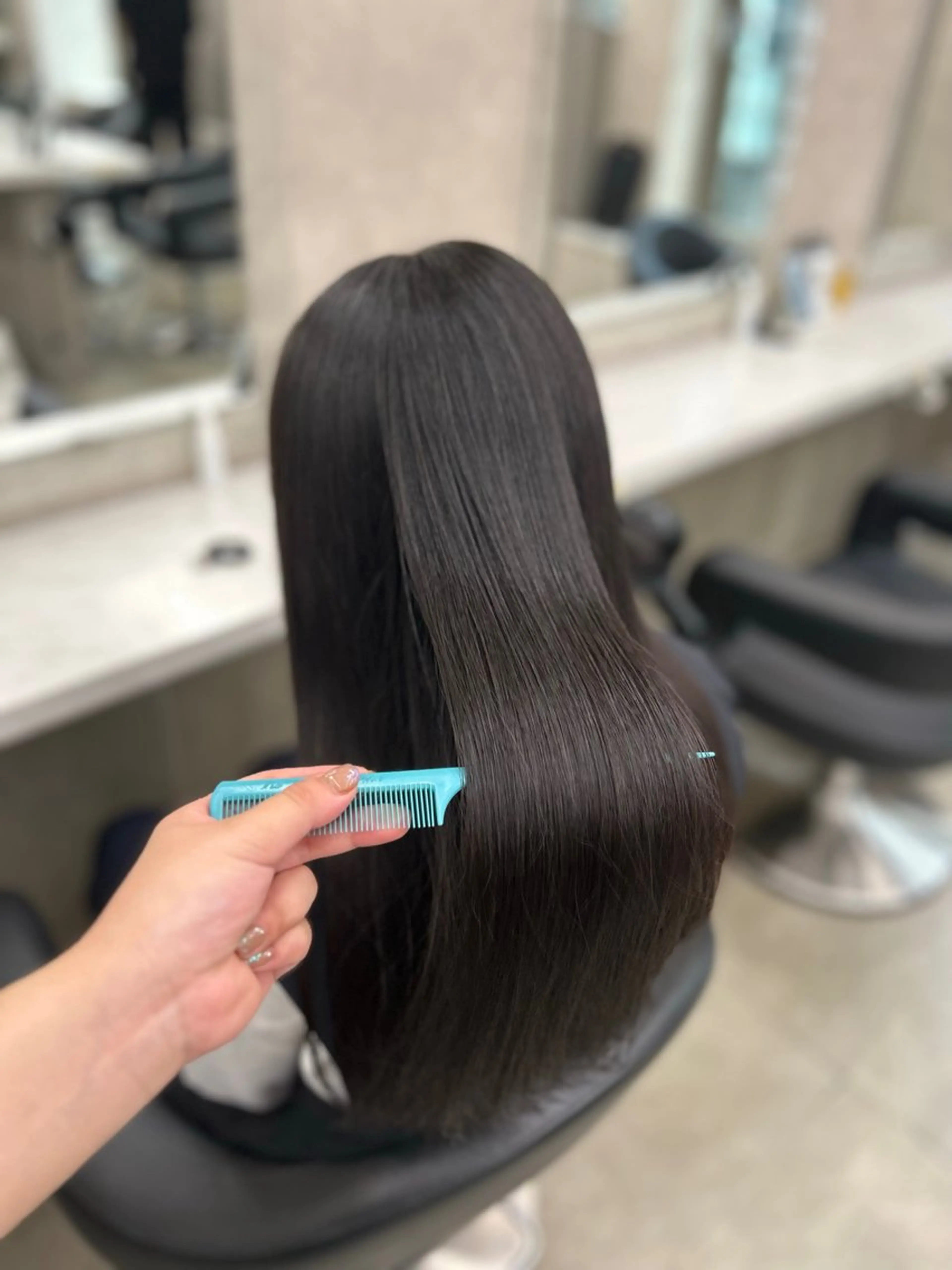 ロング カラー パーマ ヘアアレンジ メンズ キッズ ブリーチなしカラー/ ブラウン/レイヤーのヘアスタイル