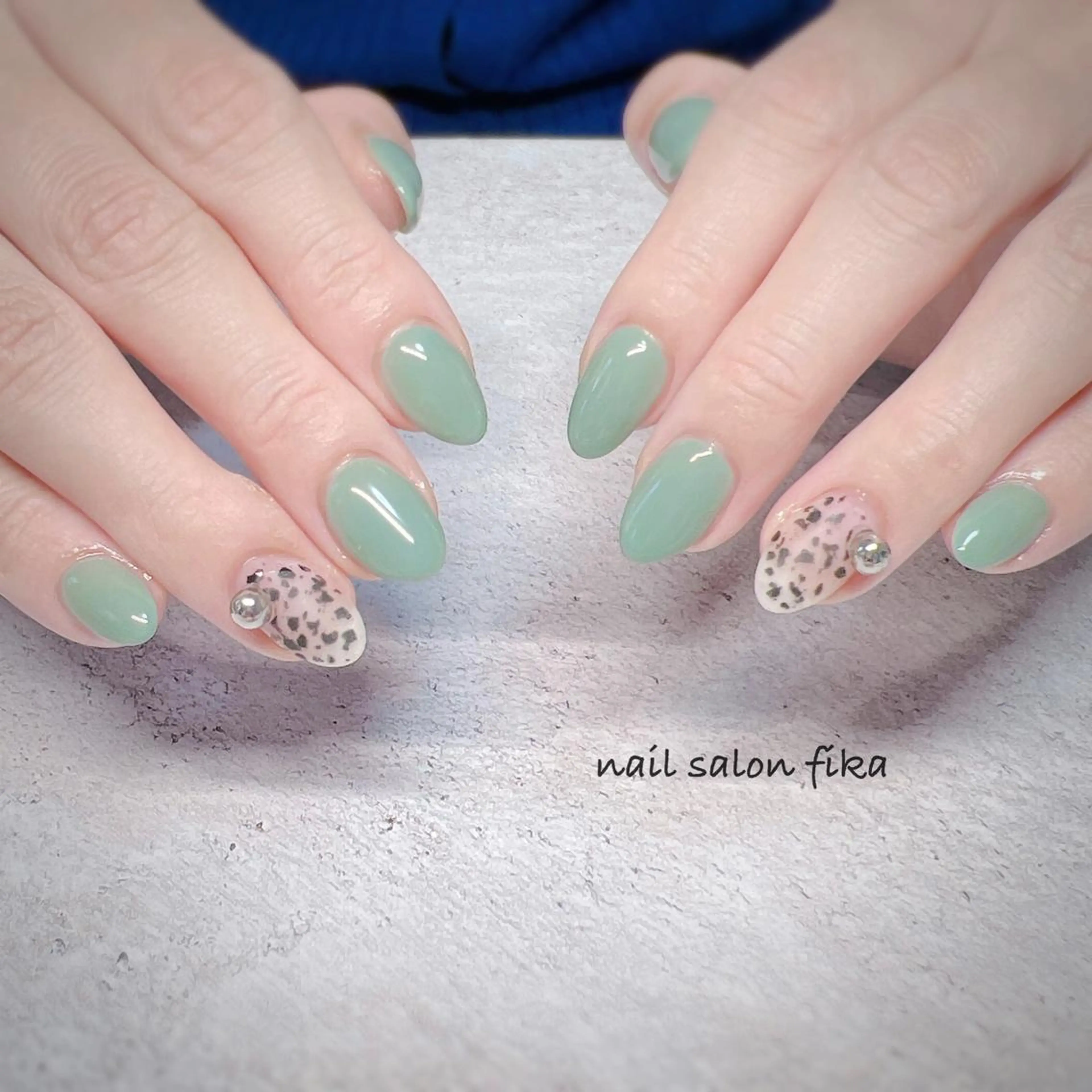 ネイル マットネイル シンプルネイル nail salon fikaのネイルデザイン