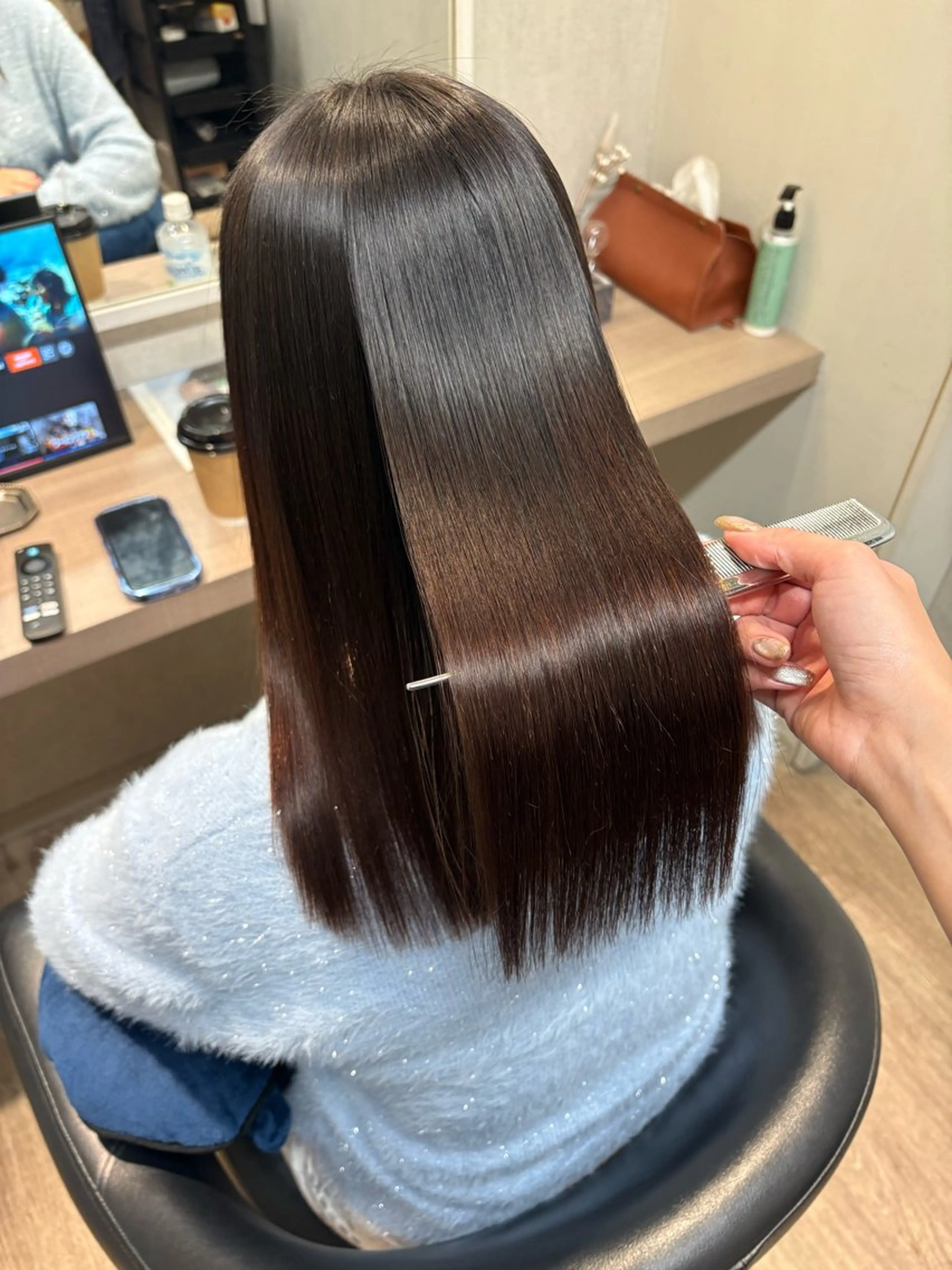 ロング カット 縮毛矯正 トリートメント Hirona 縮毛矯正/髪質改善のヘアスタイル
