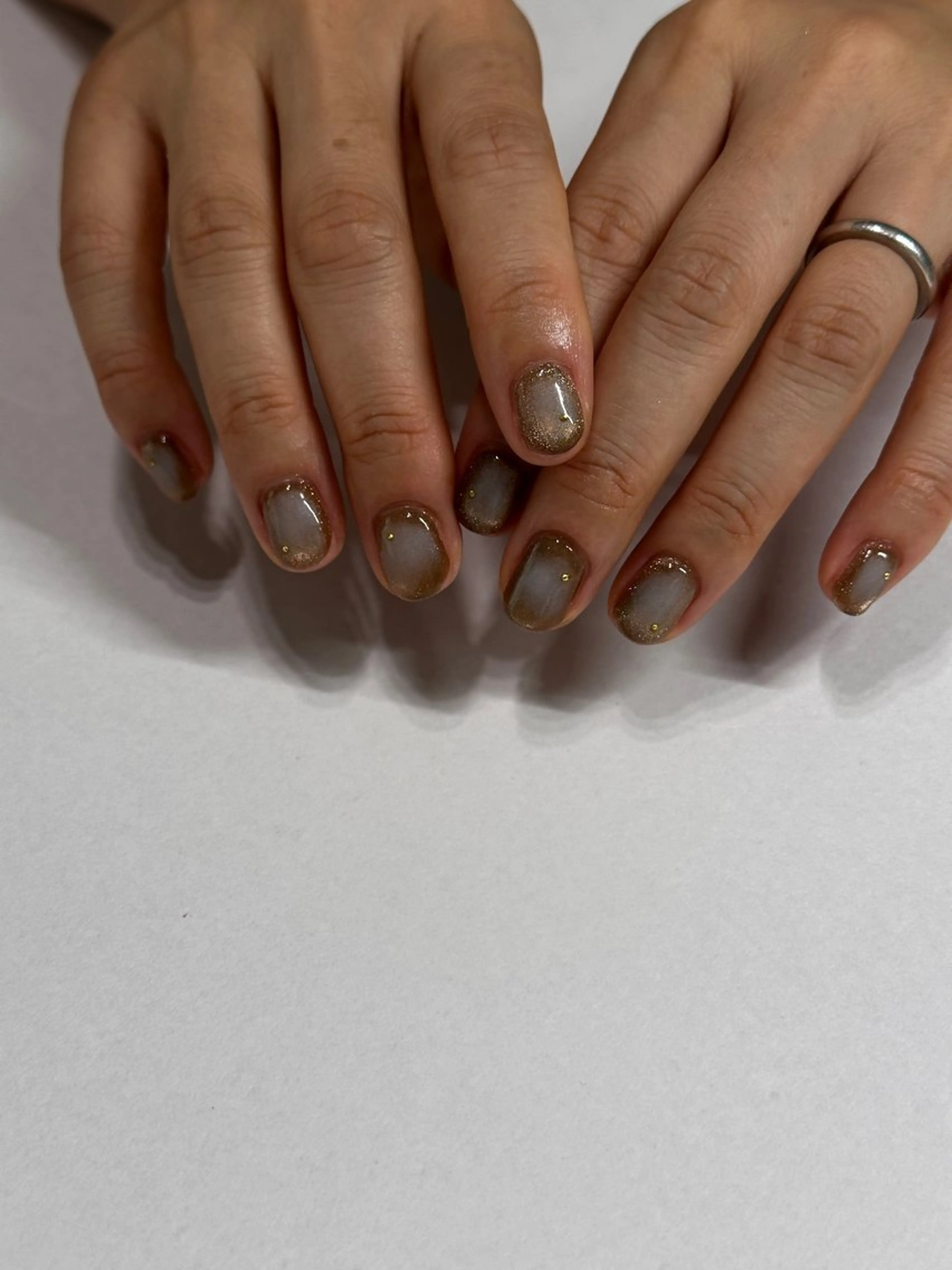 ネイル ブラウン ハンドネイル cyaan所属・nail salon Cyaanのネイルデザイン