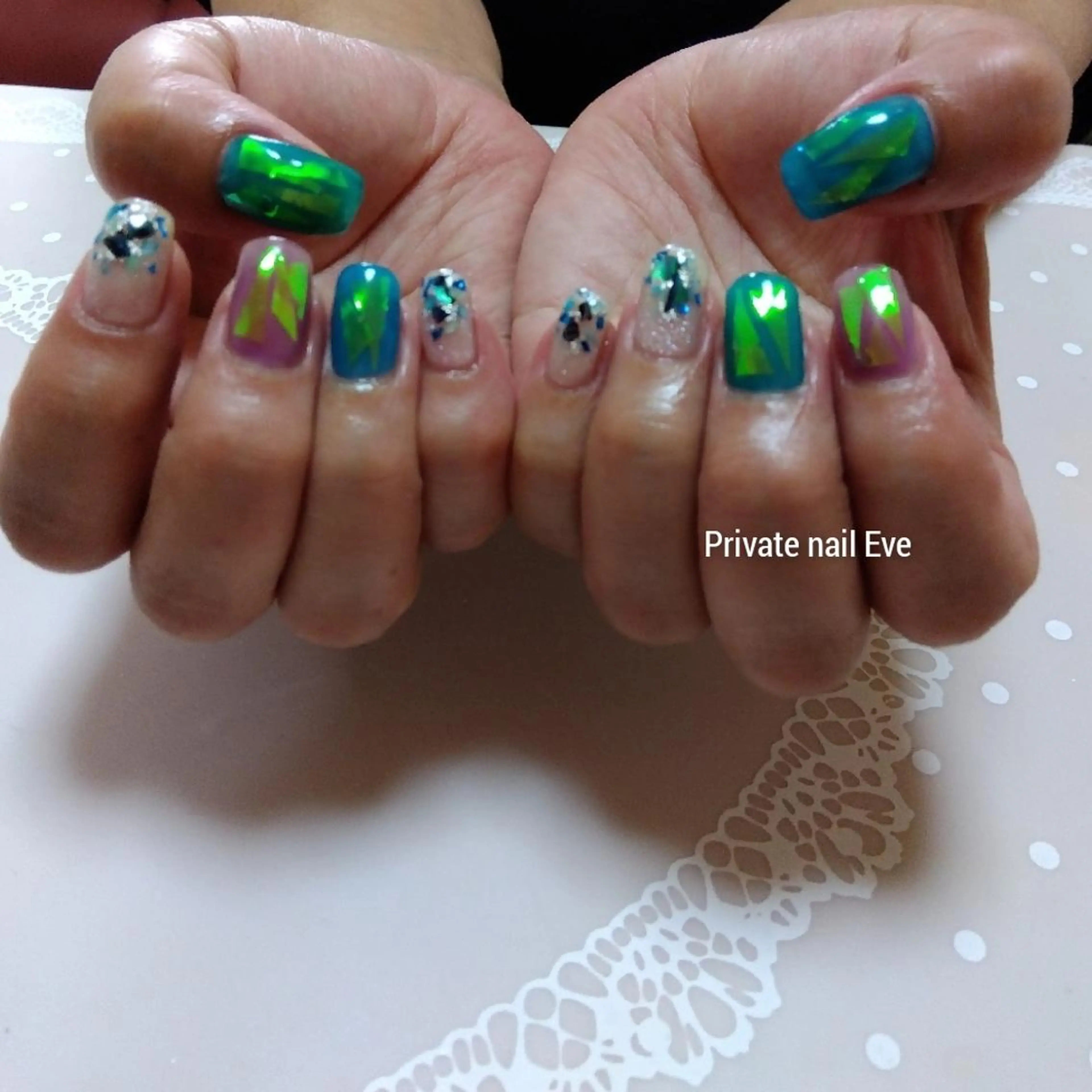 ネイル 氷ネイル・うるうるネイル ハンドネイル ネイル junkoのネイルデザイン