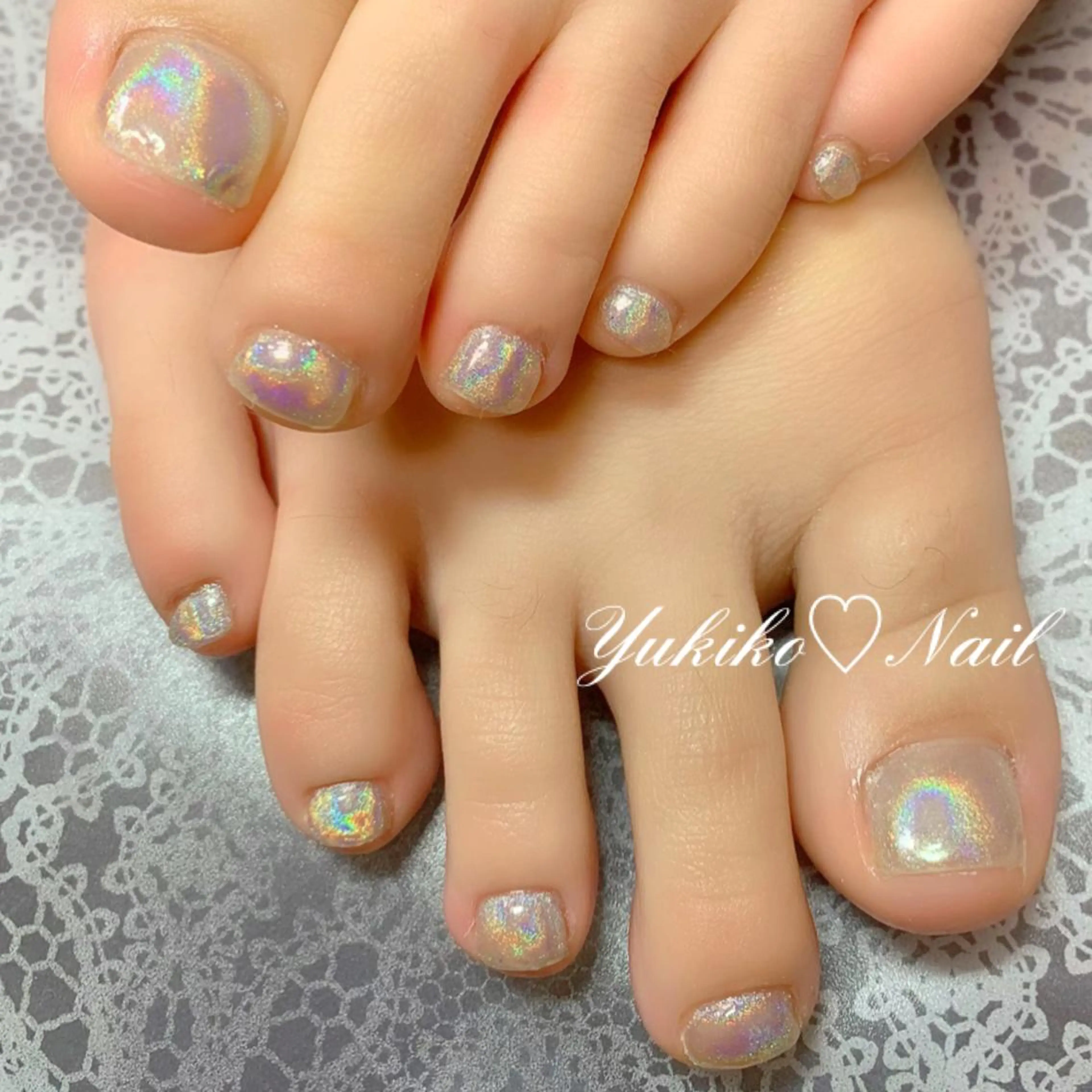 ネイル クリアネイル フットネイル ワンカラーネイル ユキコ ネイルのネイルデザイン