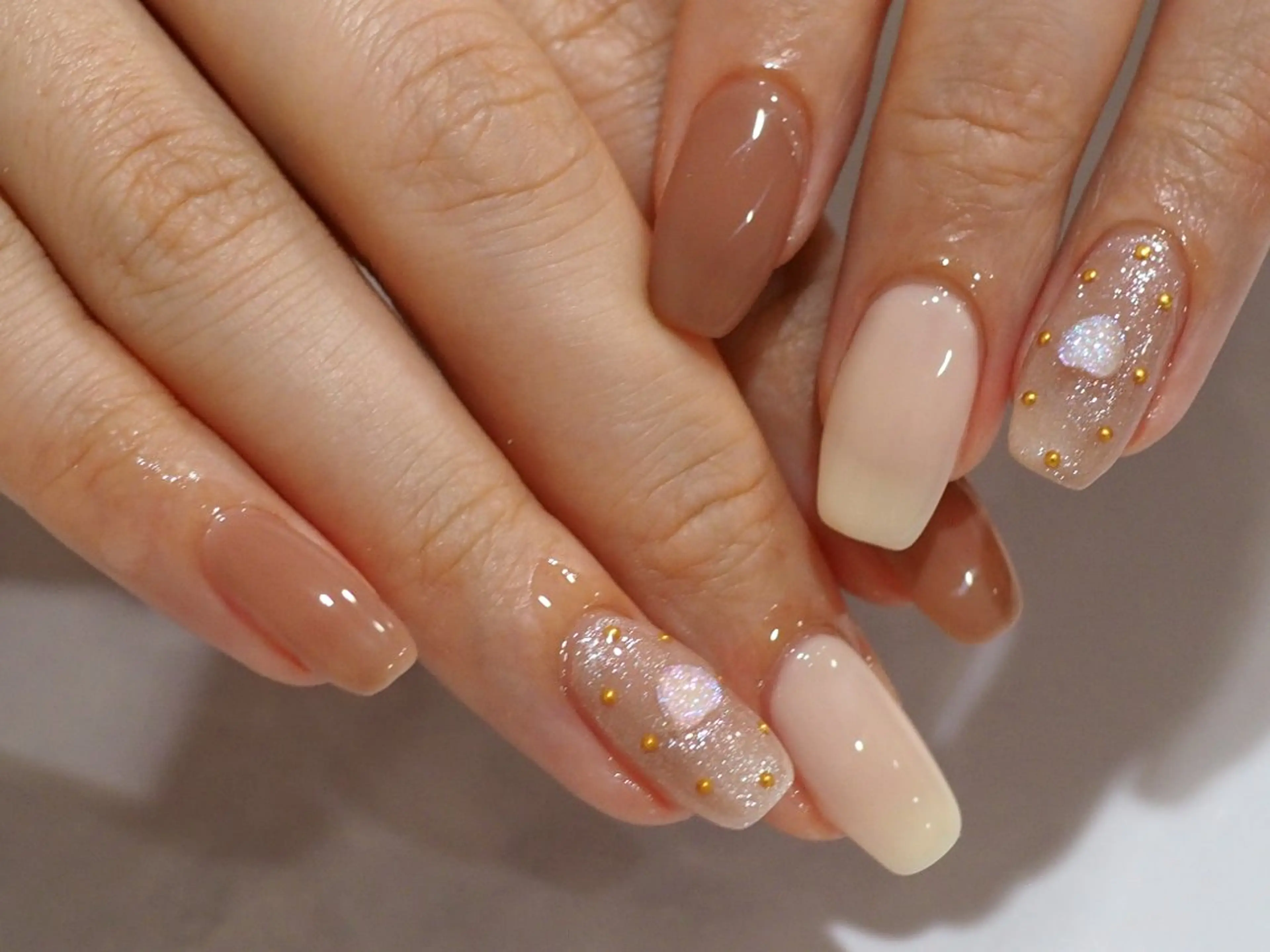 ネイル ジェルネイル オフィスネイル パラジェル シンプルネイル tete nailstudioのネイルデザイン