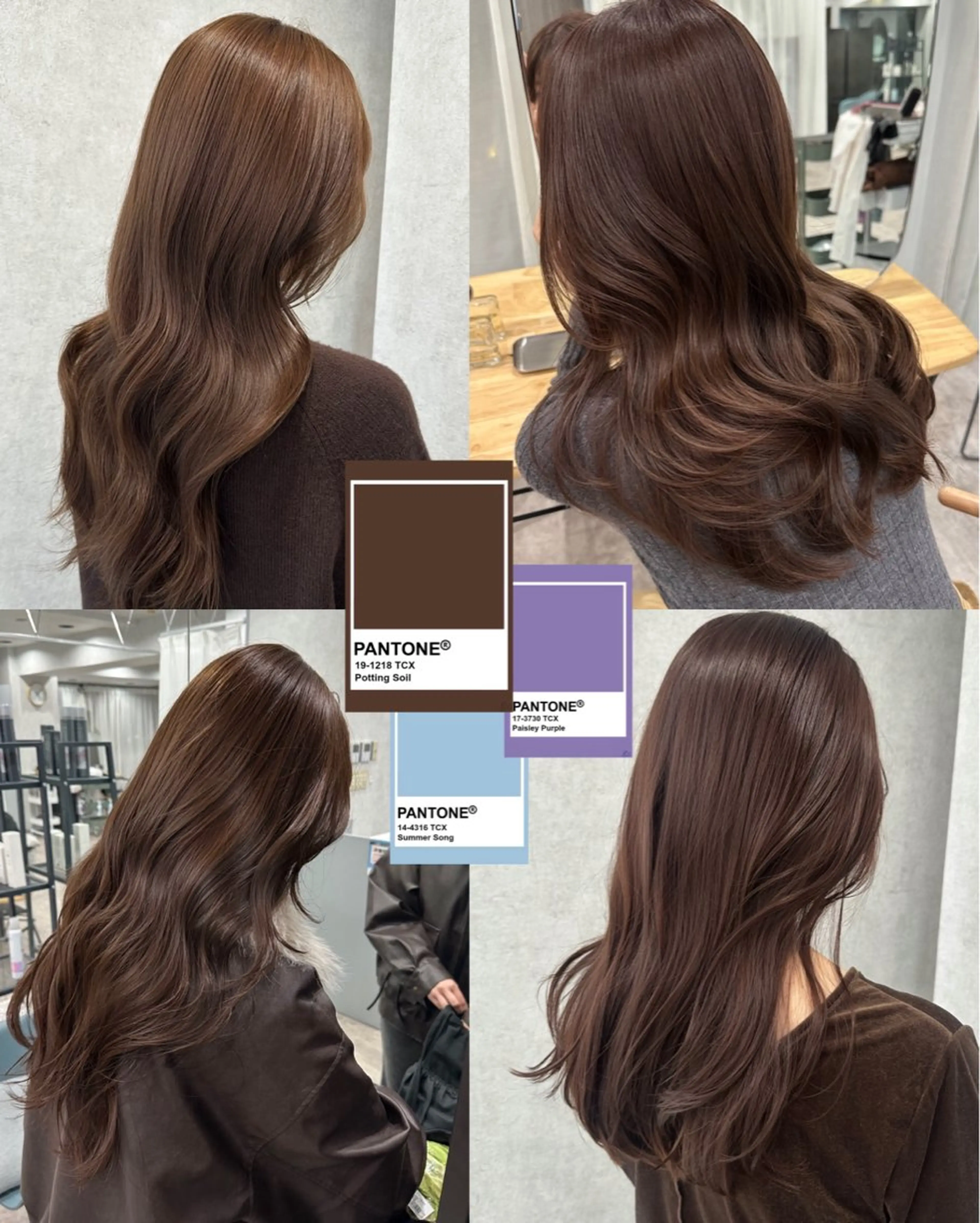 ロング カラー ヘアカラー トリートメント 韓国レイヤーカット/ 艶カラー/ noaのヘアスタイル